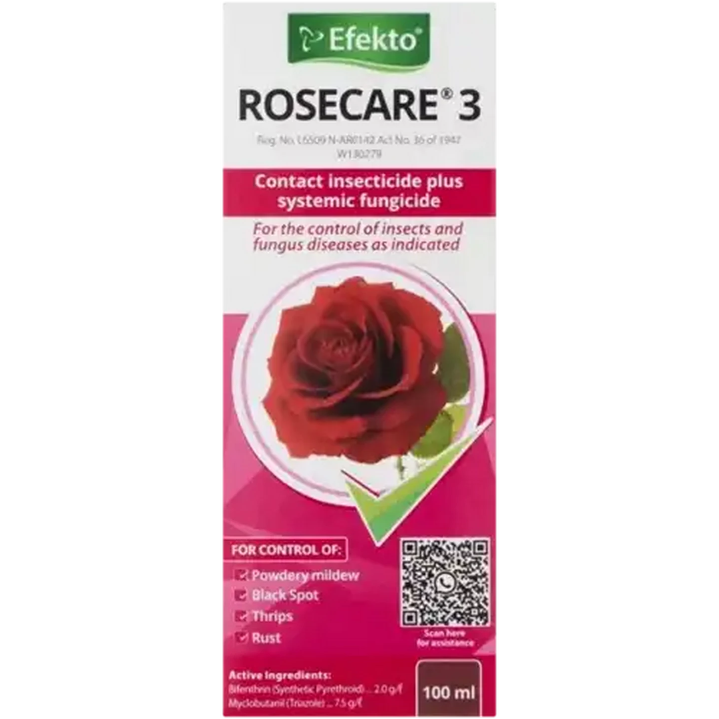 Image of Efekto Rosecare 3 Insecticide Plus Systemic Fungicide 100ml