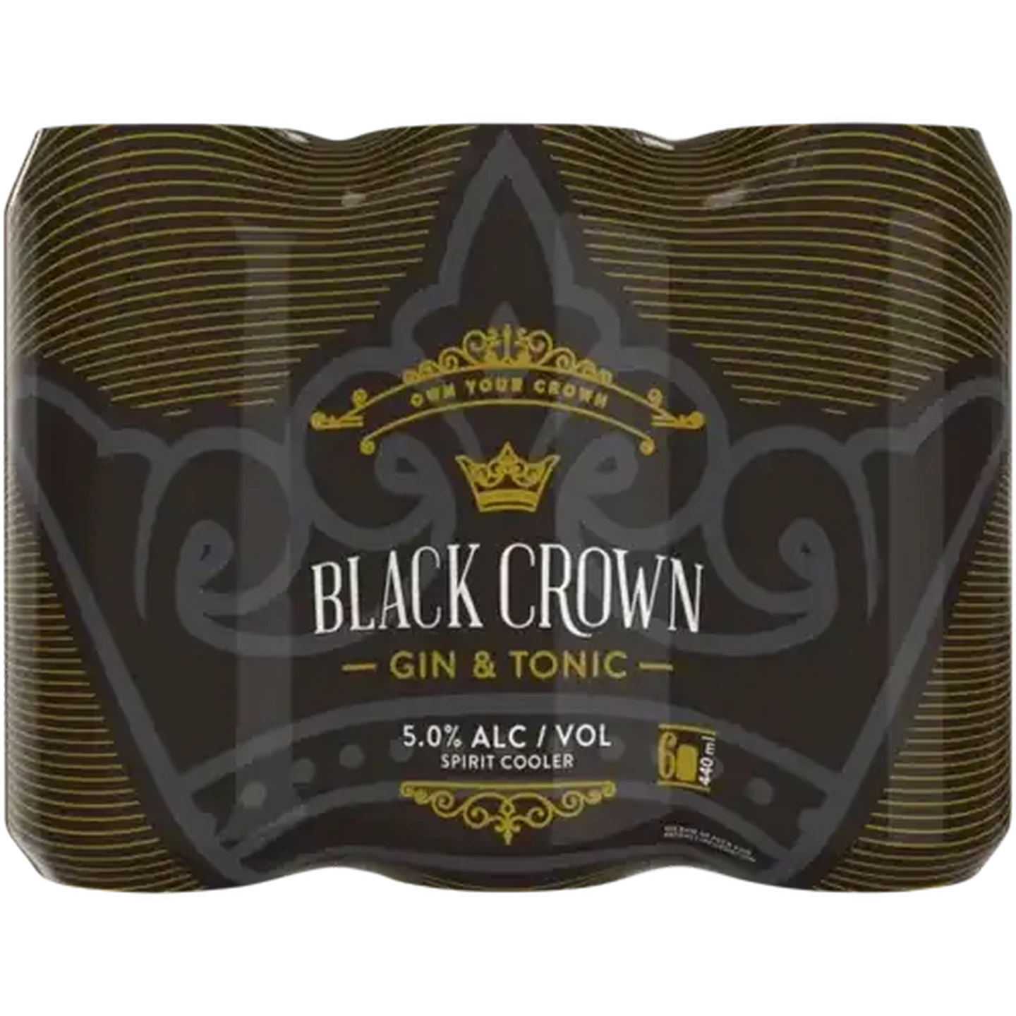 Checkers Sixty60 | Black Crown Gin & Tonic Spirit Cooler Cans 6 x