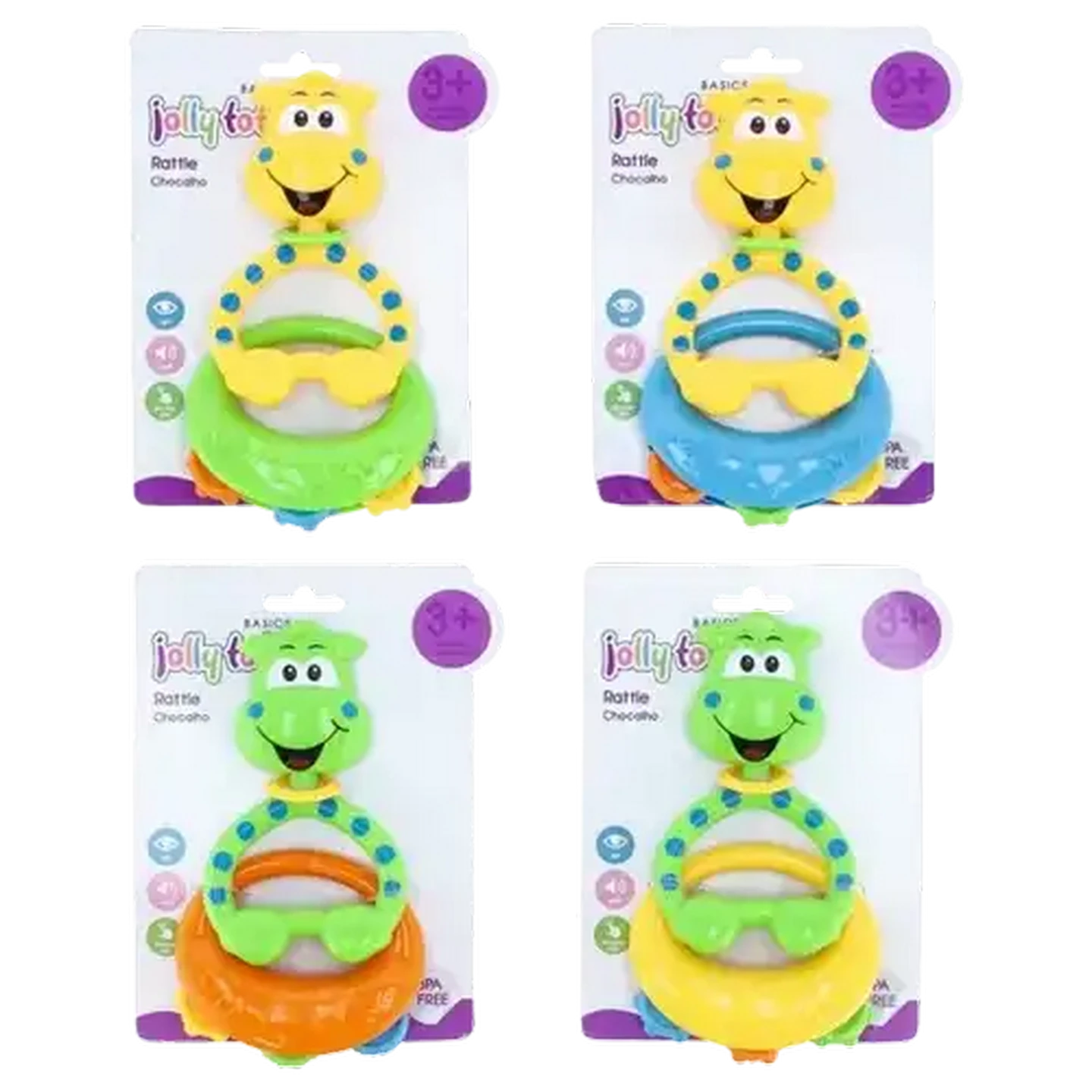 Image of Jolly Tots Rattle Set 2-Pack 3 Months + (Colour May Vary)