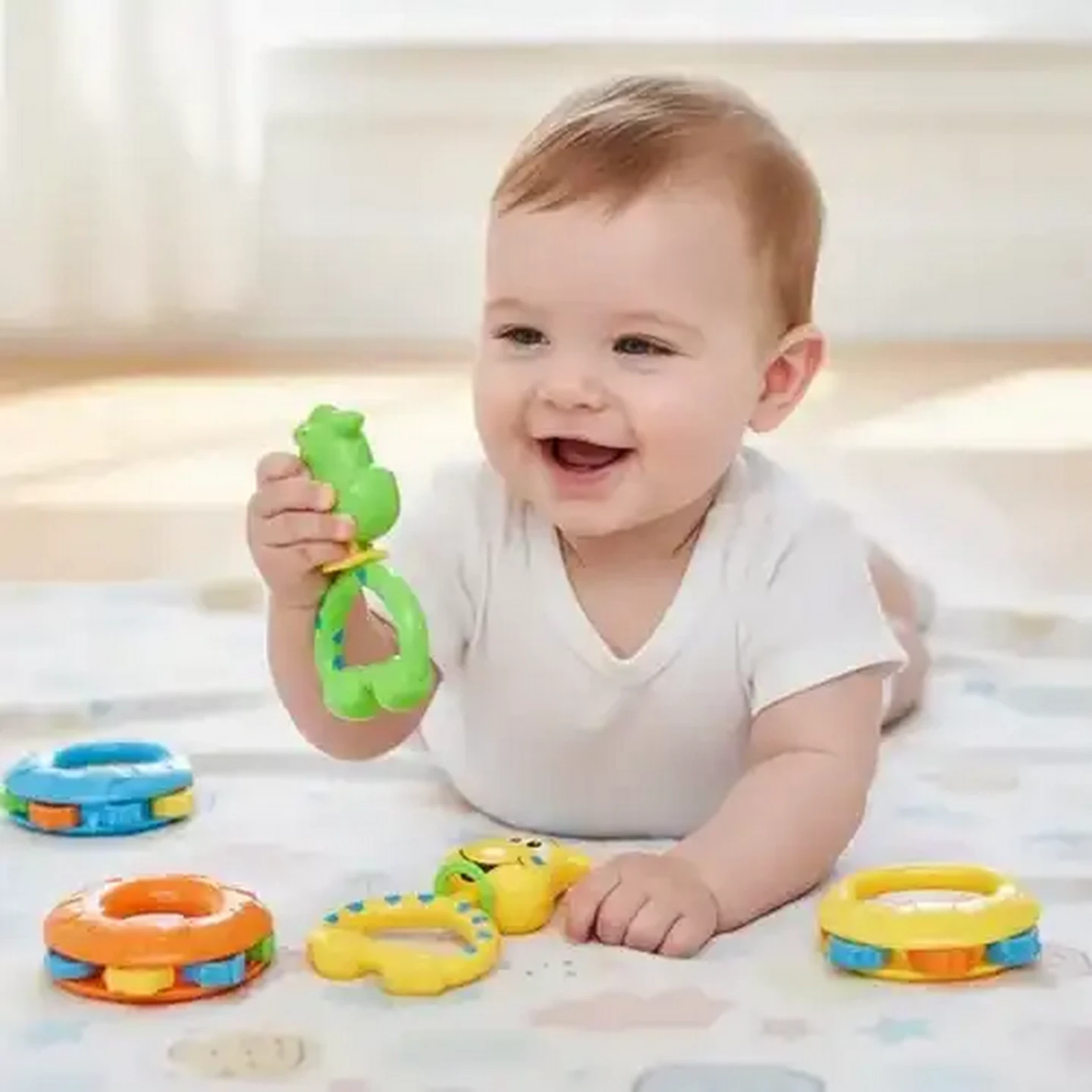 Image of Jolly Tots Rattle Set 2-Pack 3 Months + (Colour May Vary)