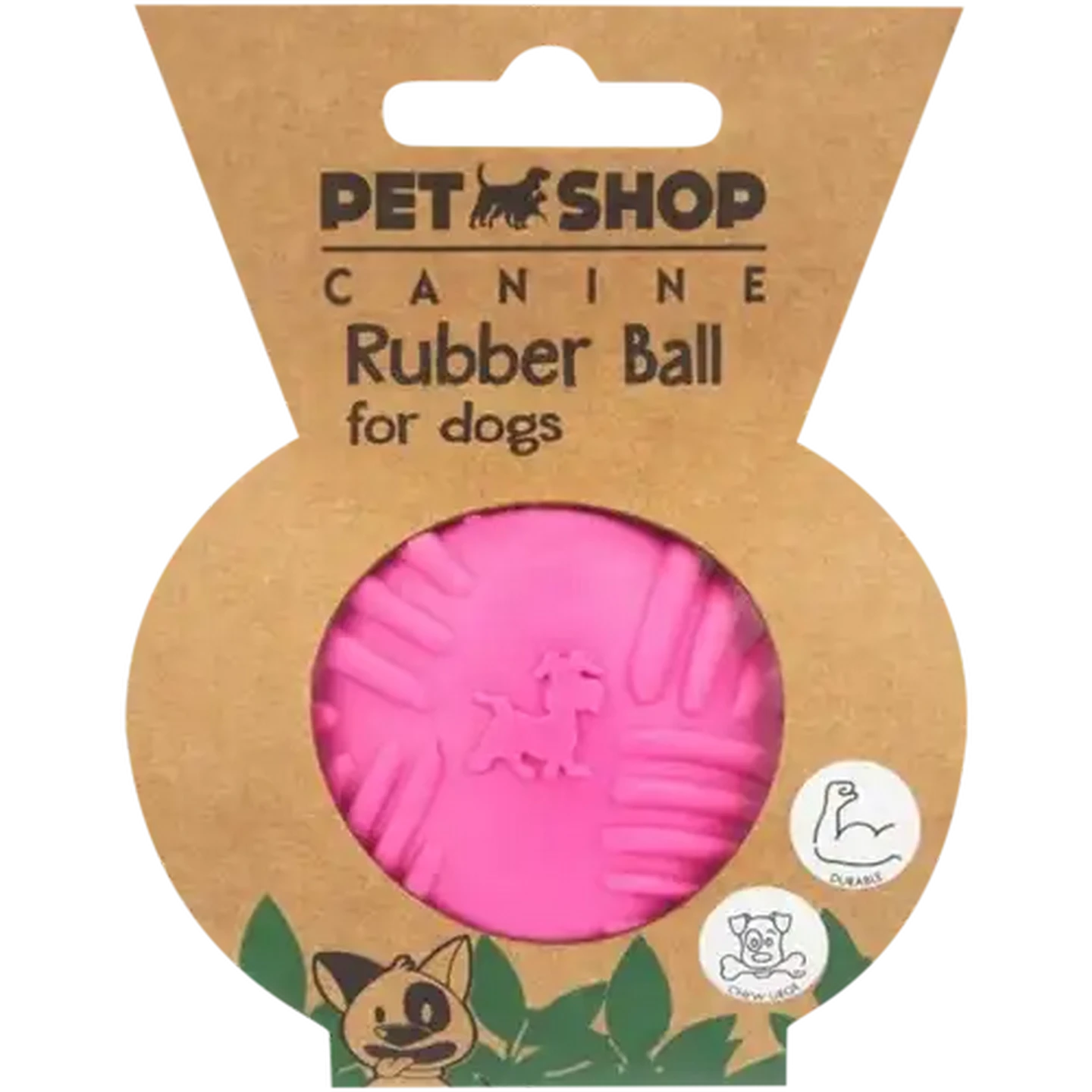 Image of Petshop Rubber Ball Dog Toy (Colour May Vary)