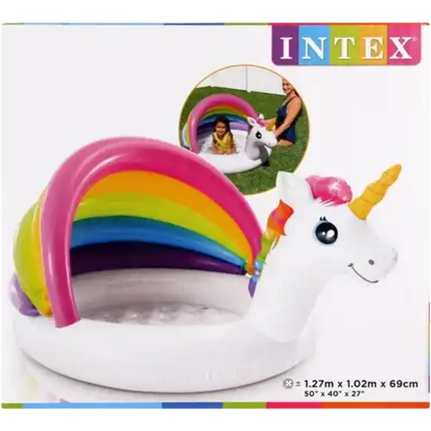 Image of Intex Inflatable Unicorn Baby Pool 127 x 102 x 69cm