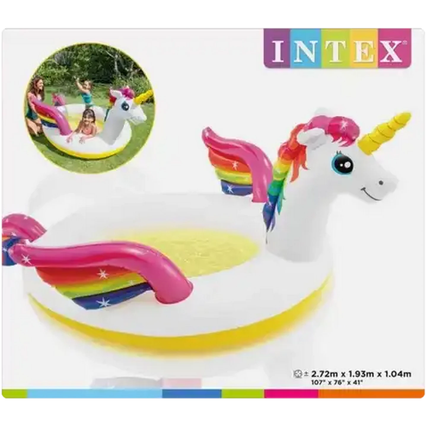 Image of Intex Unicorn Pool Inflatable 272 x 193 x 104cm
