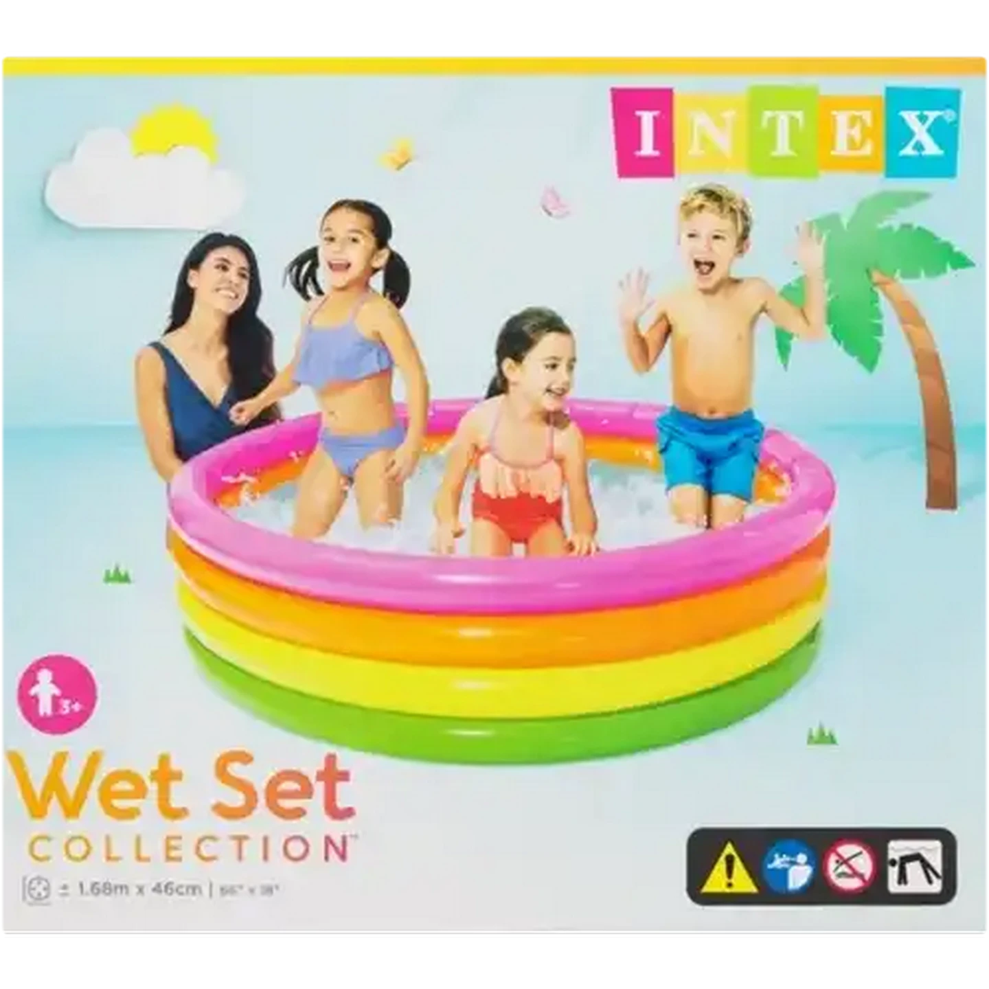 Image of Intex Wet Set Collection Four-Ring Inflatable Pool
