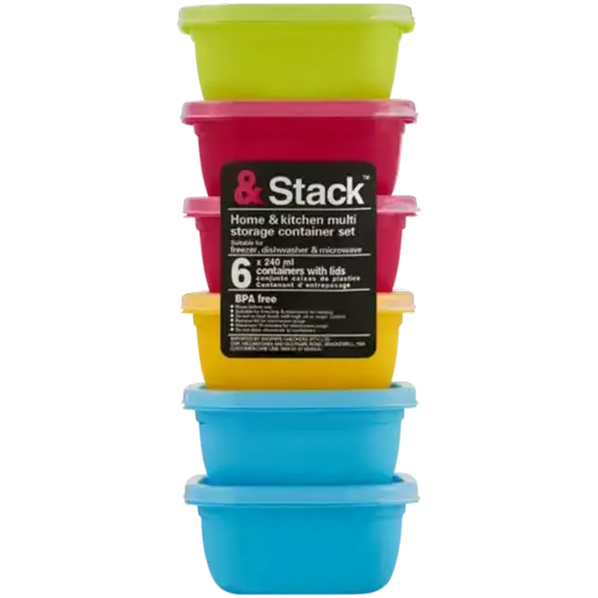 Checkers Sixty60 | &Stack Plastic Multicoloured Square Storage ...