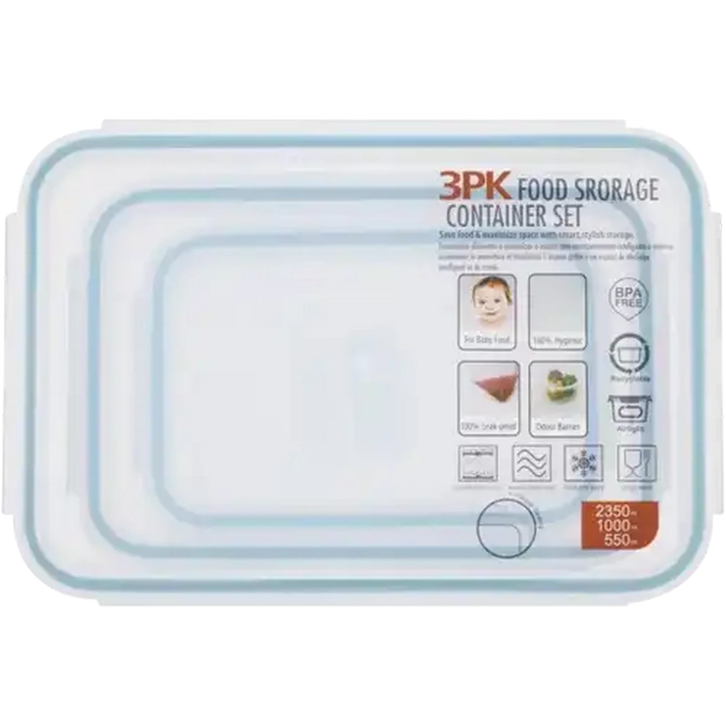 Checkers Sixty60 | Plastic Clip Lock Rectangular Food Storage