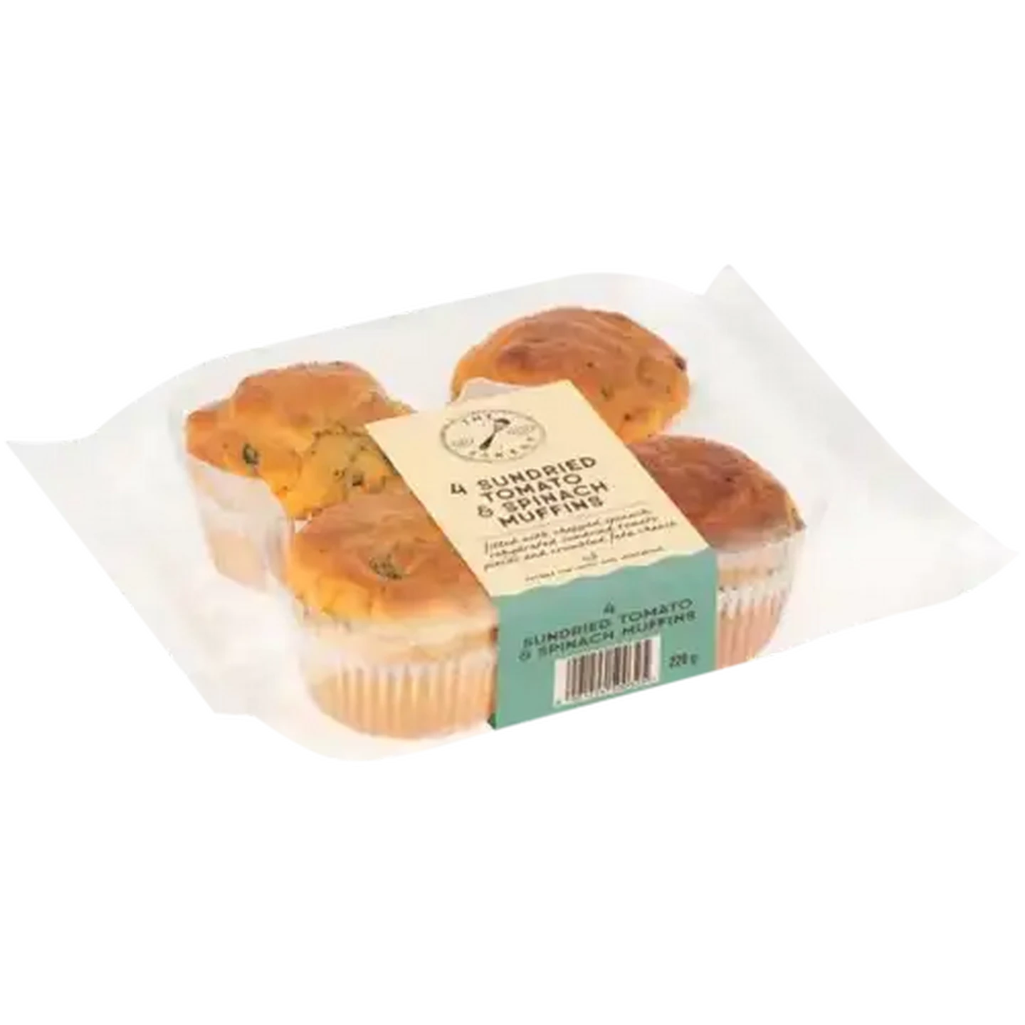 Image of The Bakery Sundried Tomato & Spinach Muffins 4 Pack