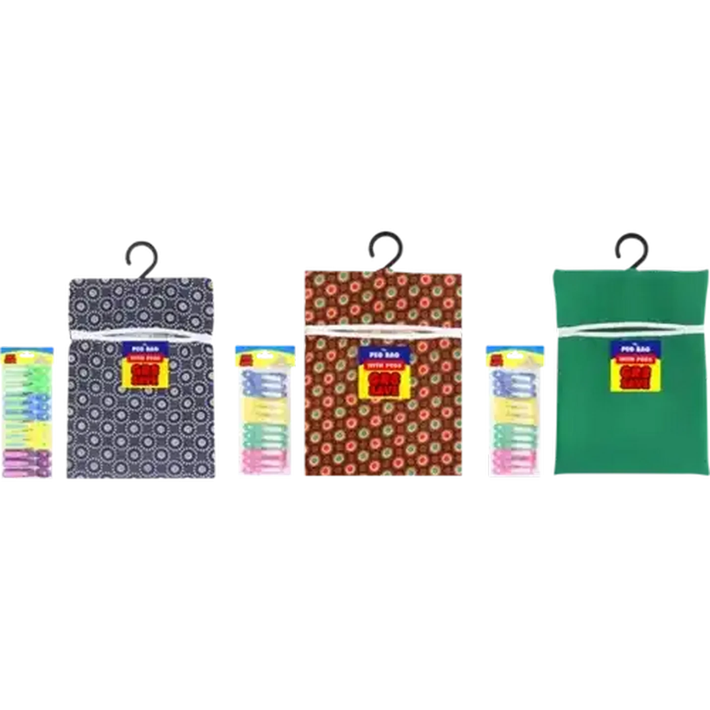 Image of Gr8 Save Peg Bag with Soft Grip Pegs 13 Piece (Colour May Vary)