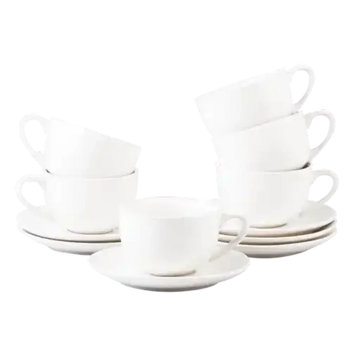 Checkers Sixty60 | White Porcelain Cup & Saucer Set 12-Piece