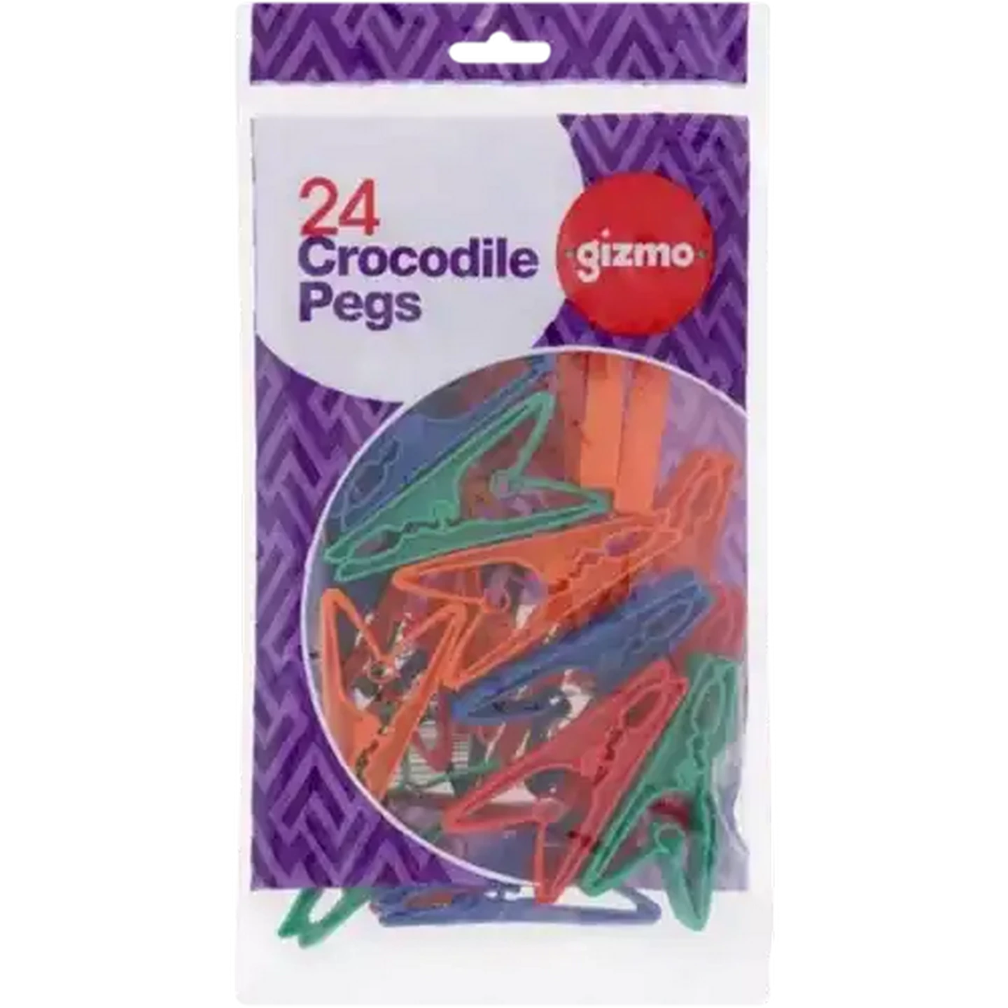 Image of Gizmo Plastic Crocodile Clothing Pegs 24-Pack