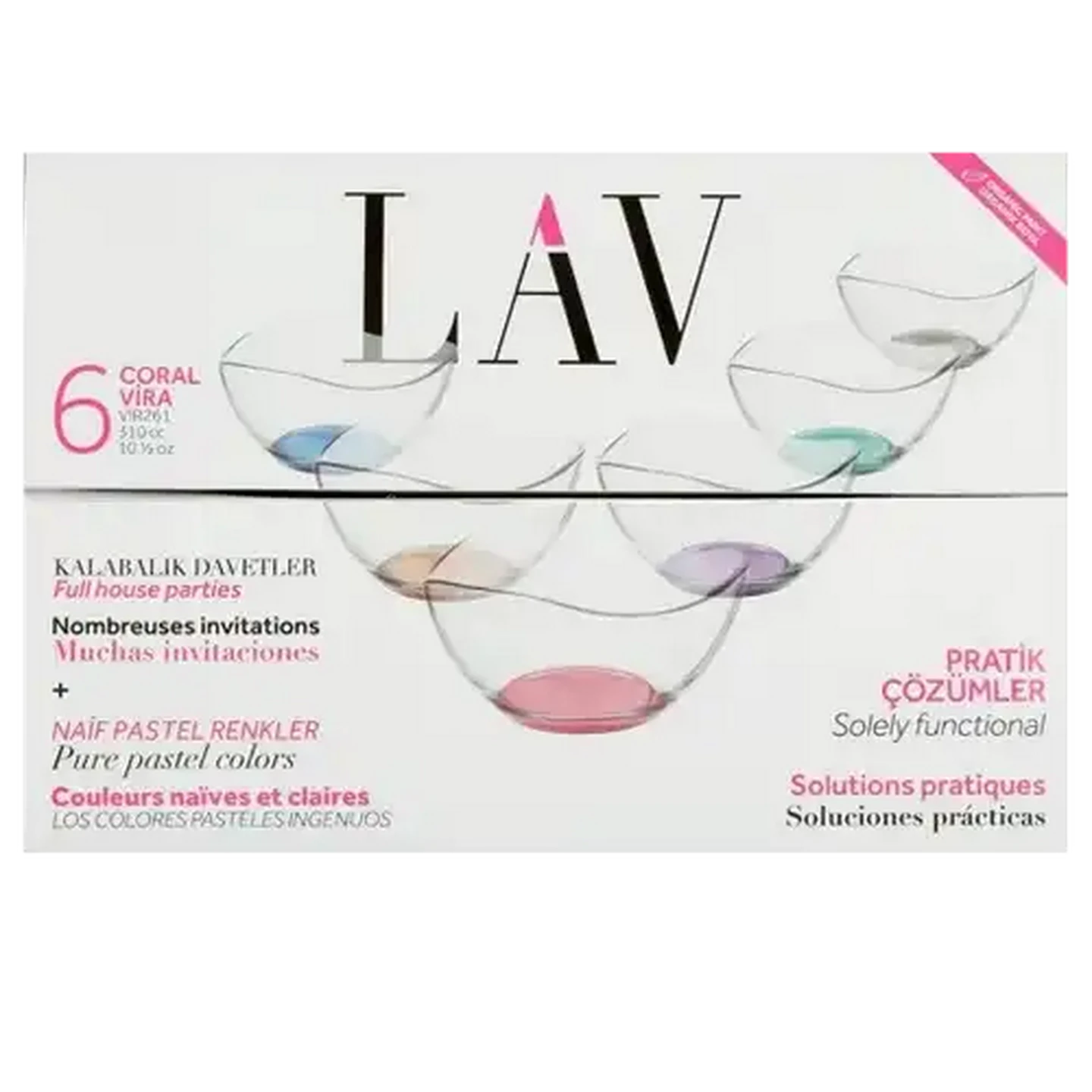 Checkers Sixty60 | LAV Coral Vira Glass Bowl Set 6 Piece