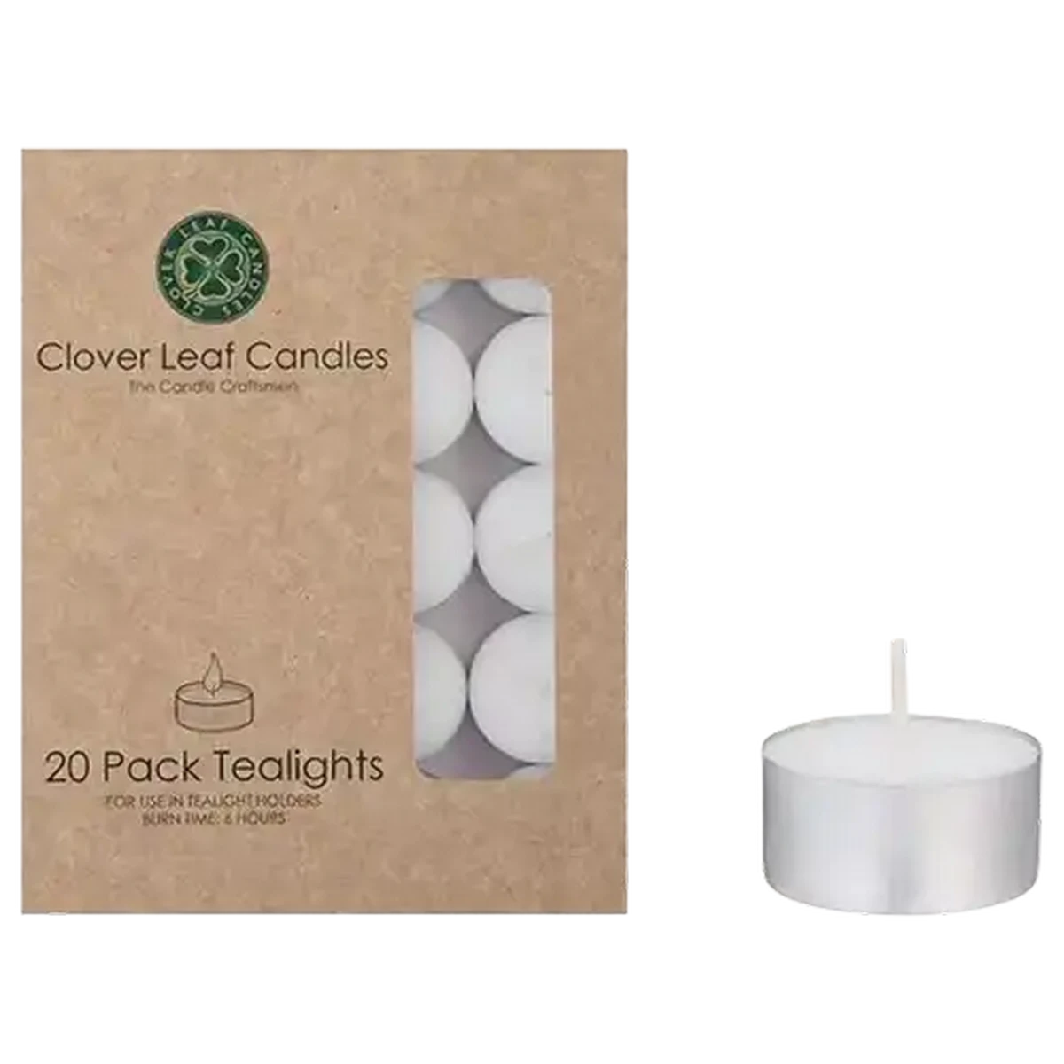 Checkers Sixty60 | Clover Leaf Candles White Unscented Tealight