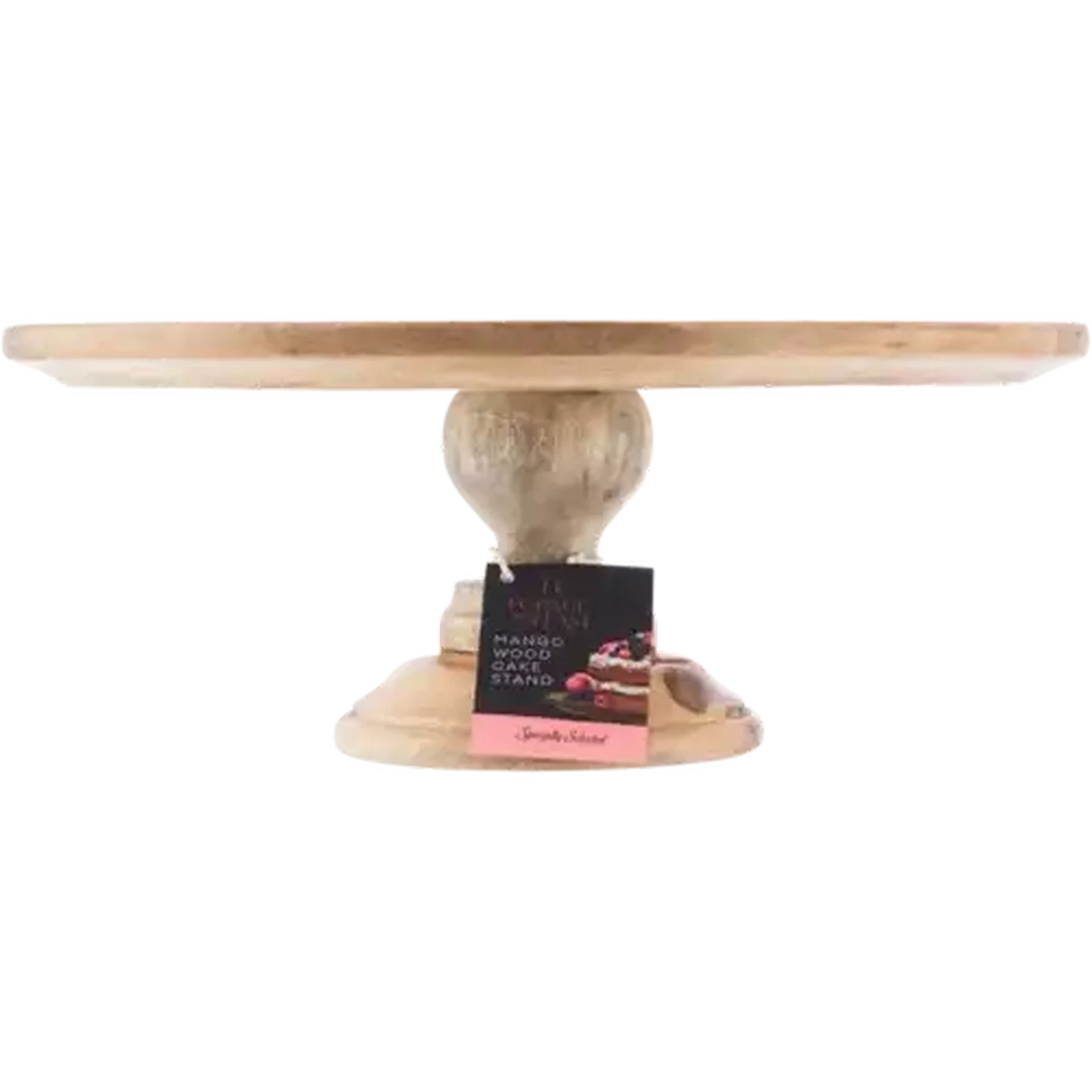 Image of Forage And Feast Mango Wood Cake Stand 38 x 38cm