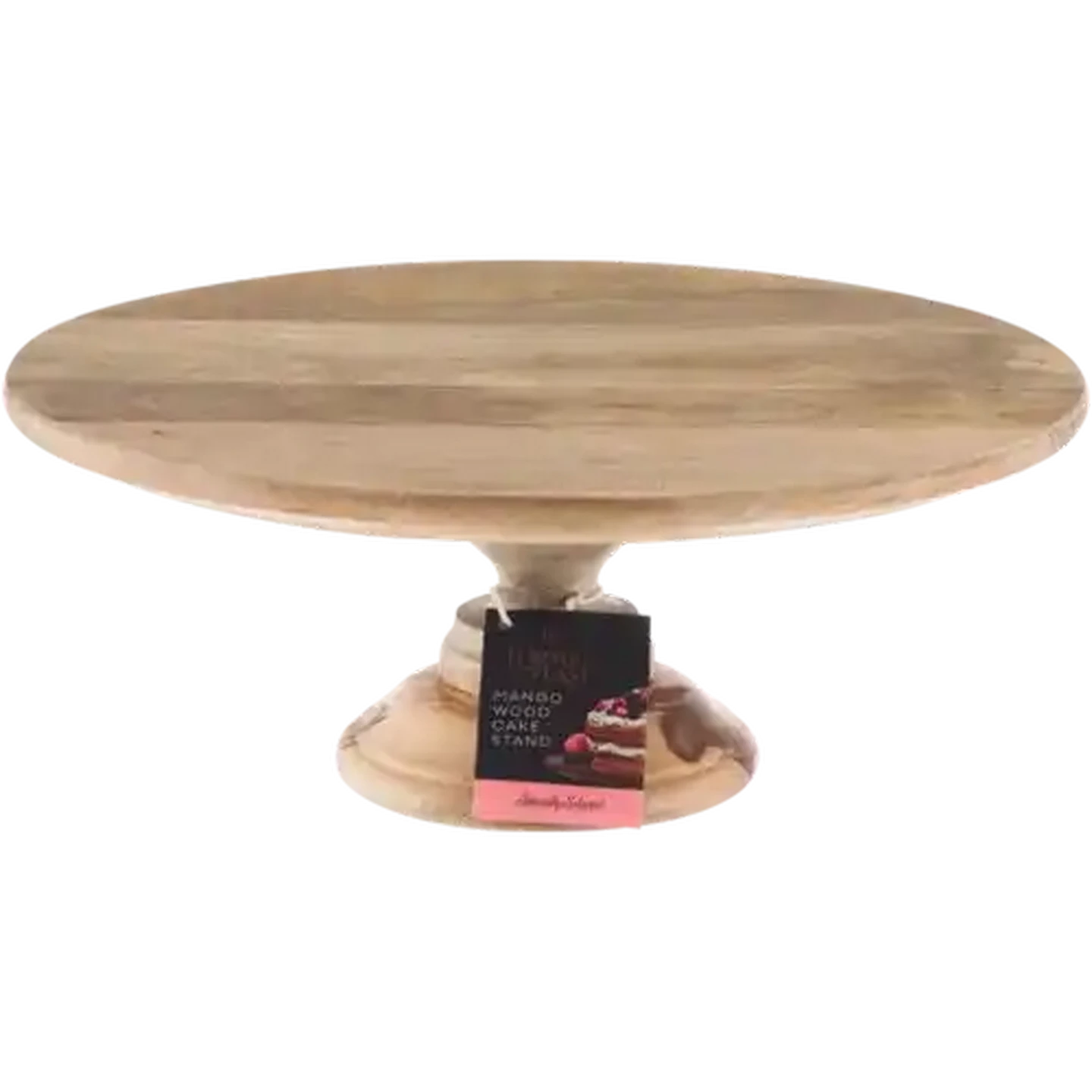 Image of Forage And Feast Mango Wood Cake Stand 38 x 38cm