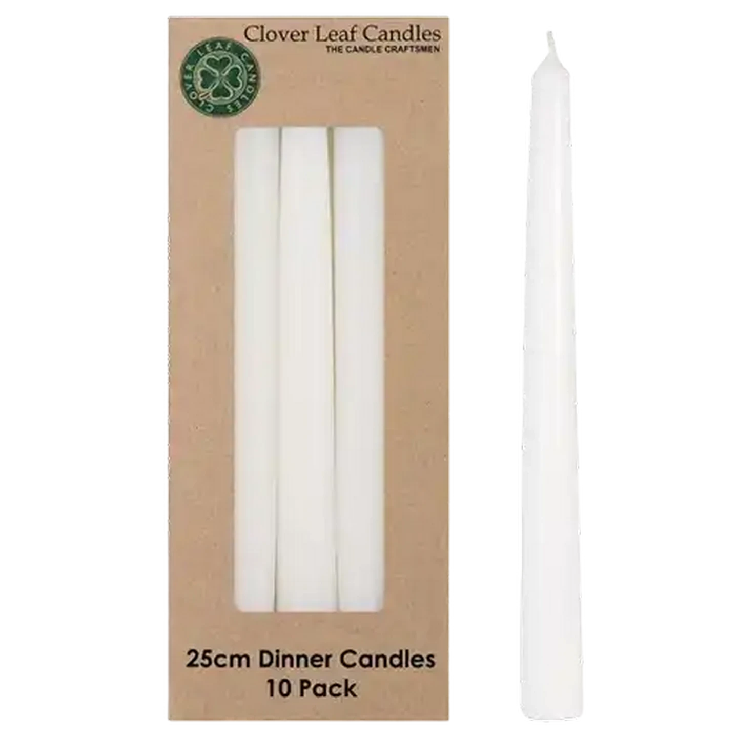 Checkers Sixty60 | Clover Leaf Candles White Dinner Candles 10-Pack