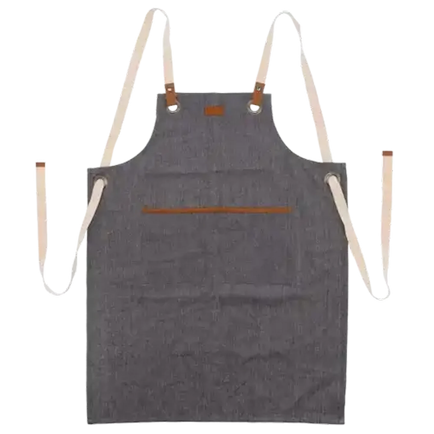 Image of Forage And Feast Grey Slub Apron 70 x 85cm