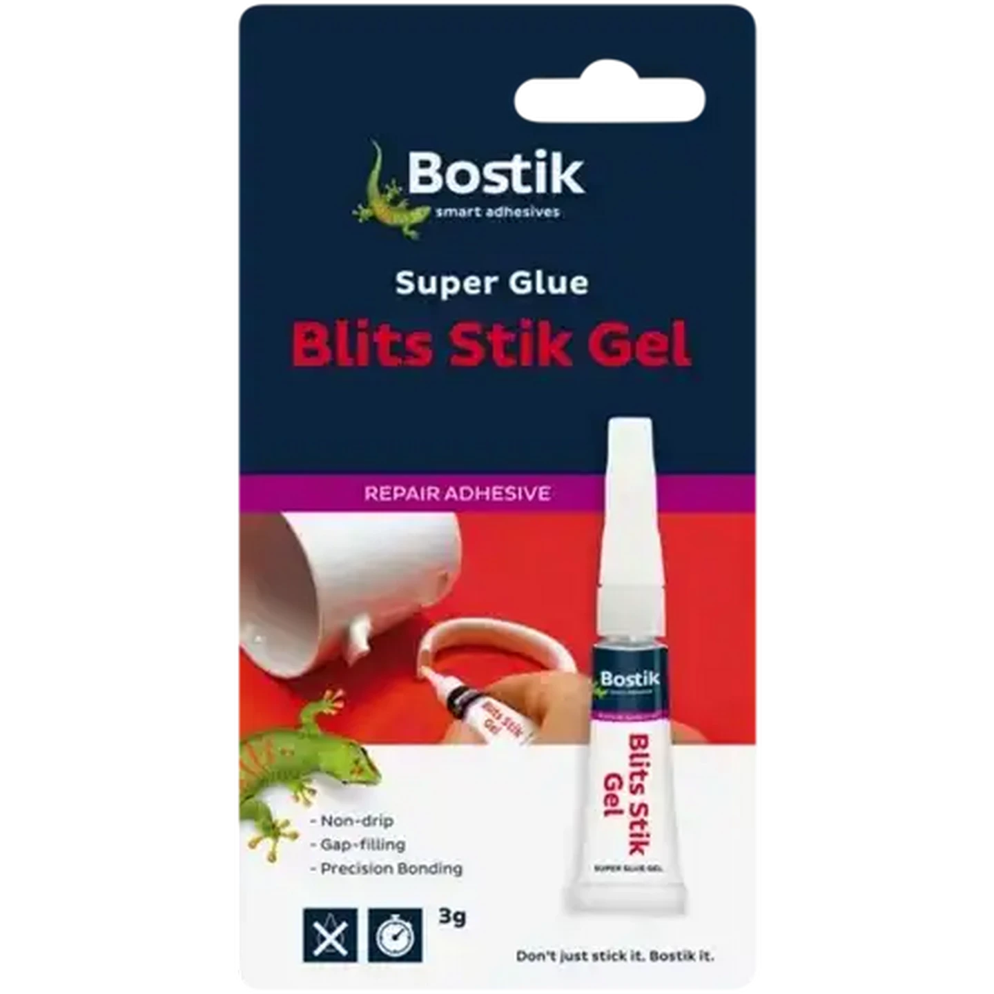 Image of Bostik Blits Stik Super Glue Gel 3g