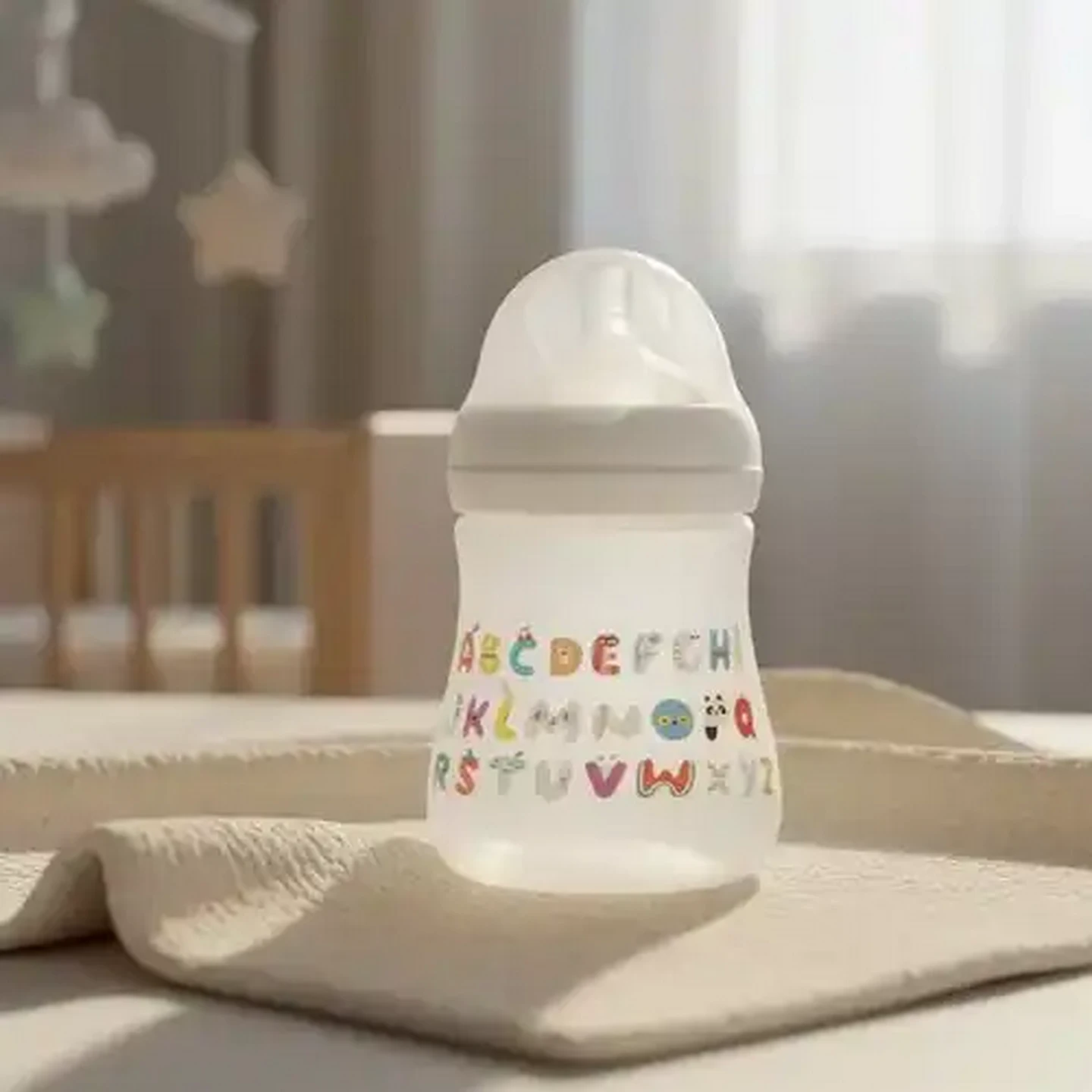 Image of Jolly Tots Pastel Wide Neck Bottle 0 Months + 250ml (Design May Vary)