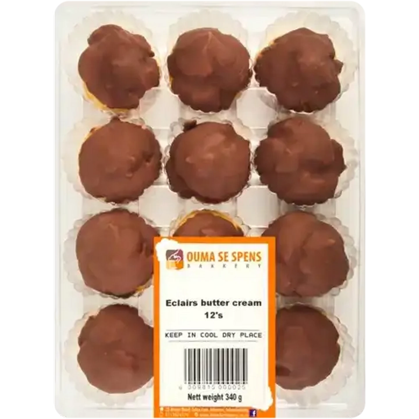 Image of Ouma Se Spens Bakery Butter Cream Eclairs 12 Pack
