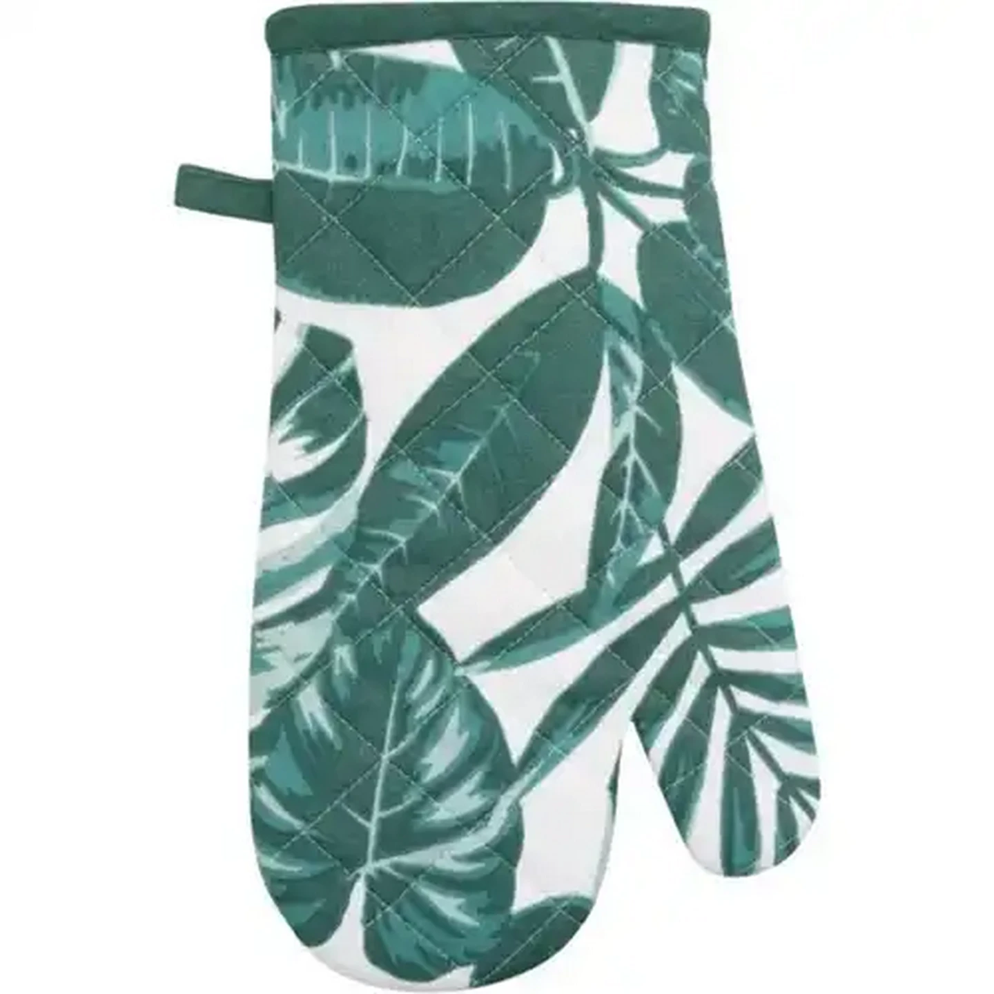 Image of Essentials Green & White Kitchen Oven Glove