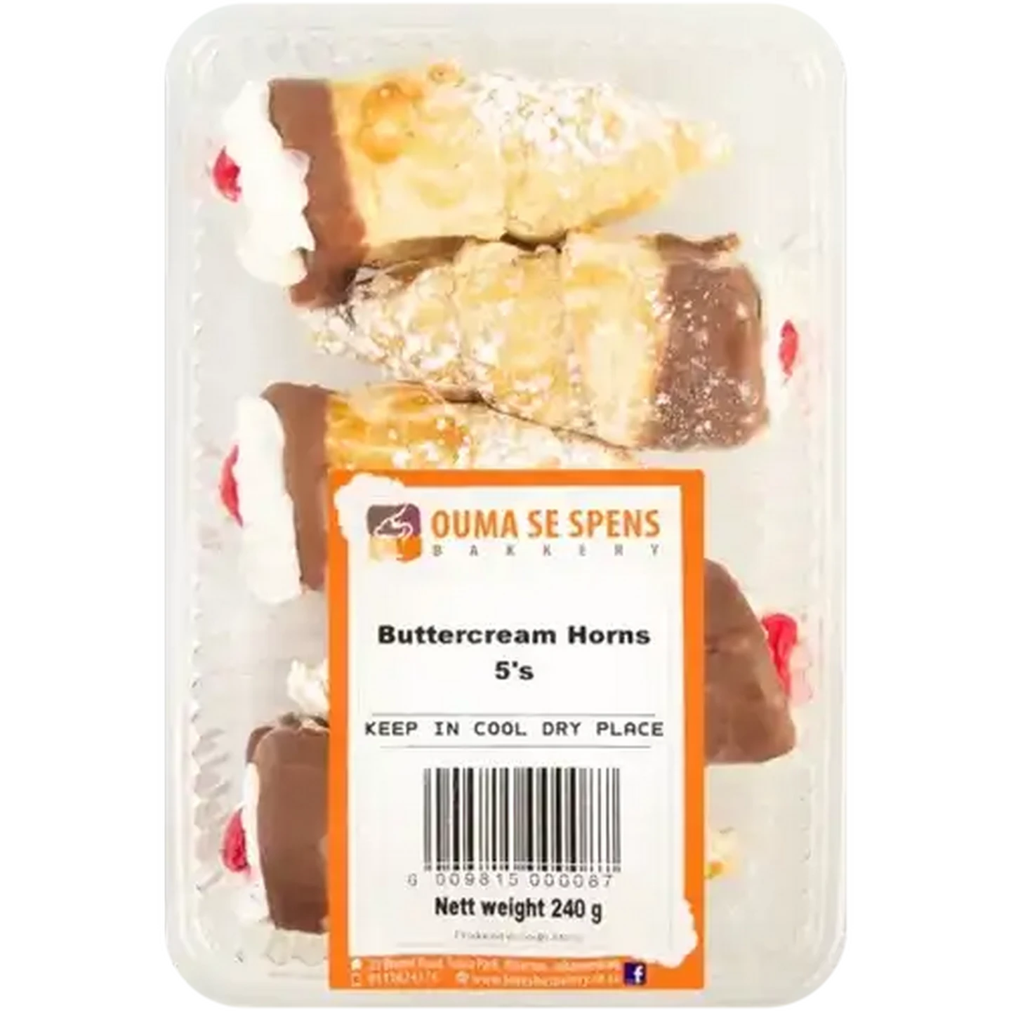 Image of Ouma Se Spens Bakery Buttercream Horns 5 Pack