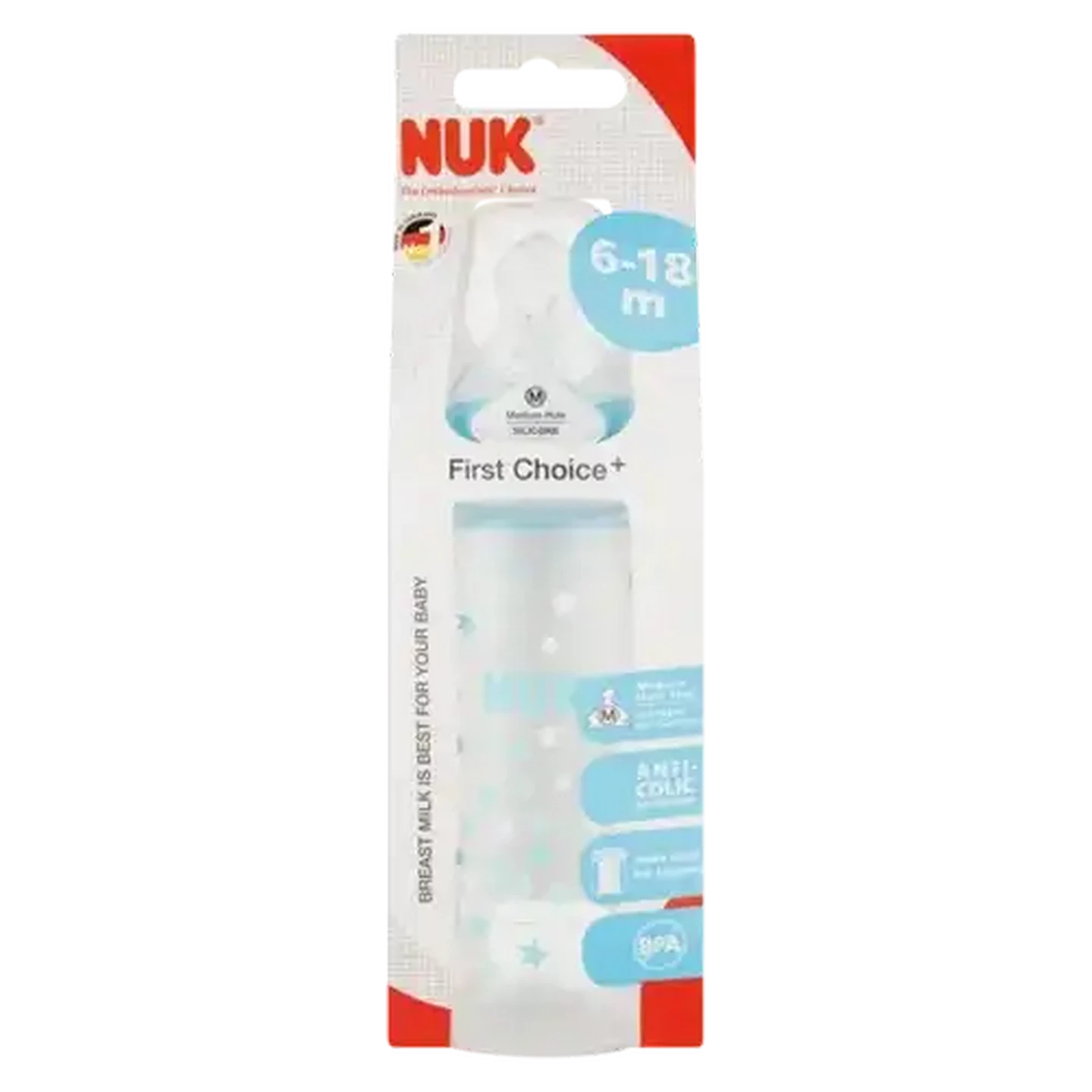 Image of NUK 300ml Size 2 Baby Bottle 6-18 Months (Colour May Vary)