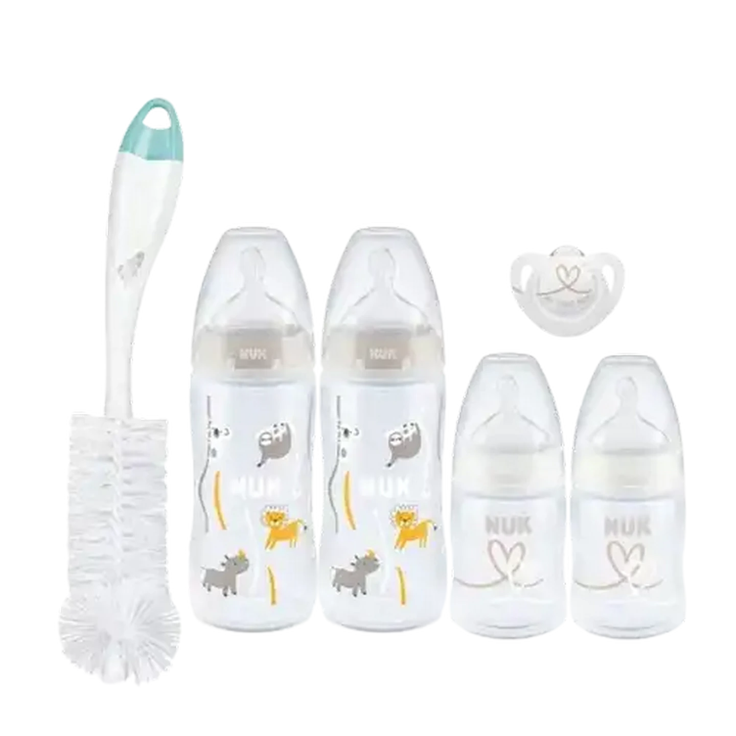 Image of NUK First Choice+ Newborn Bottle Starter Pack 0-6 Months 6 Piece (Design May Vary)