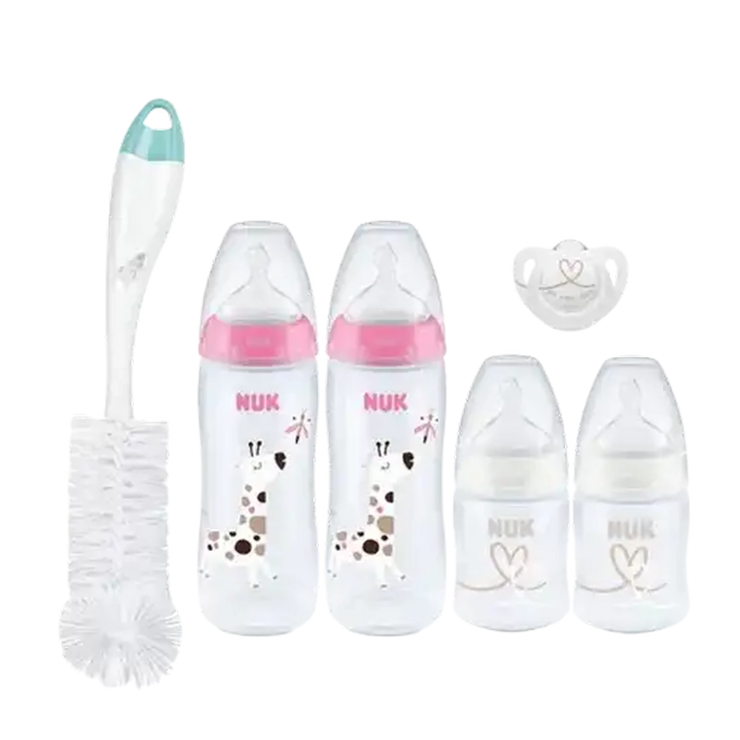 Image of NUK First Choice+ Newborn Bottle Starter Pack 0-6 Months 6 Piece (Design May Vary)
