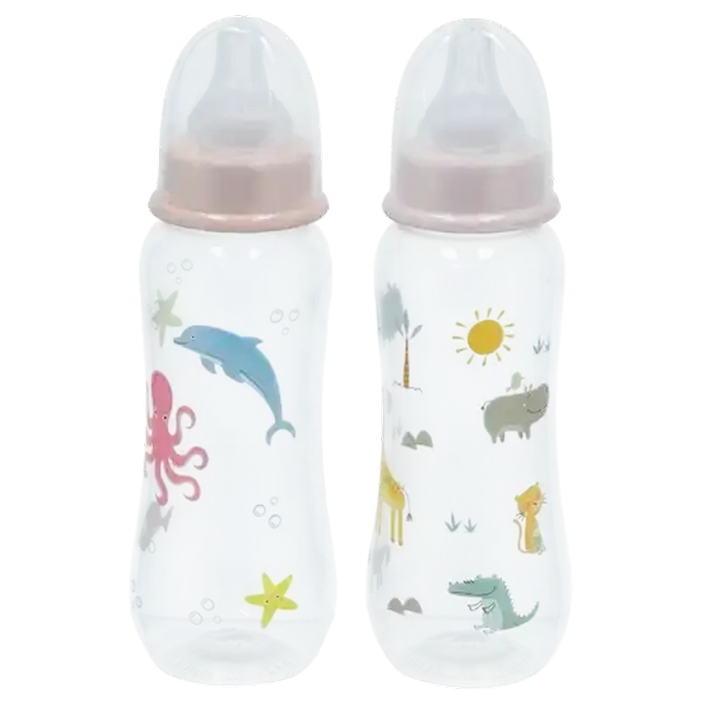 Image of Jolly Tots Basic Bottles 3 Months + 250ml 2-Pack (Design May Vary)