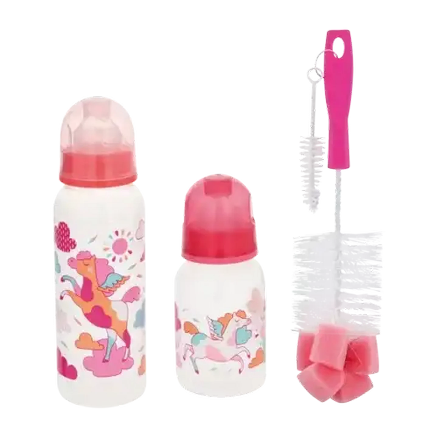 Image of Jolly Tots Bottles with Brush Value Pack 3 Piece