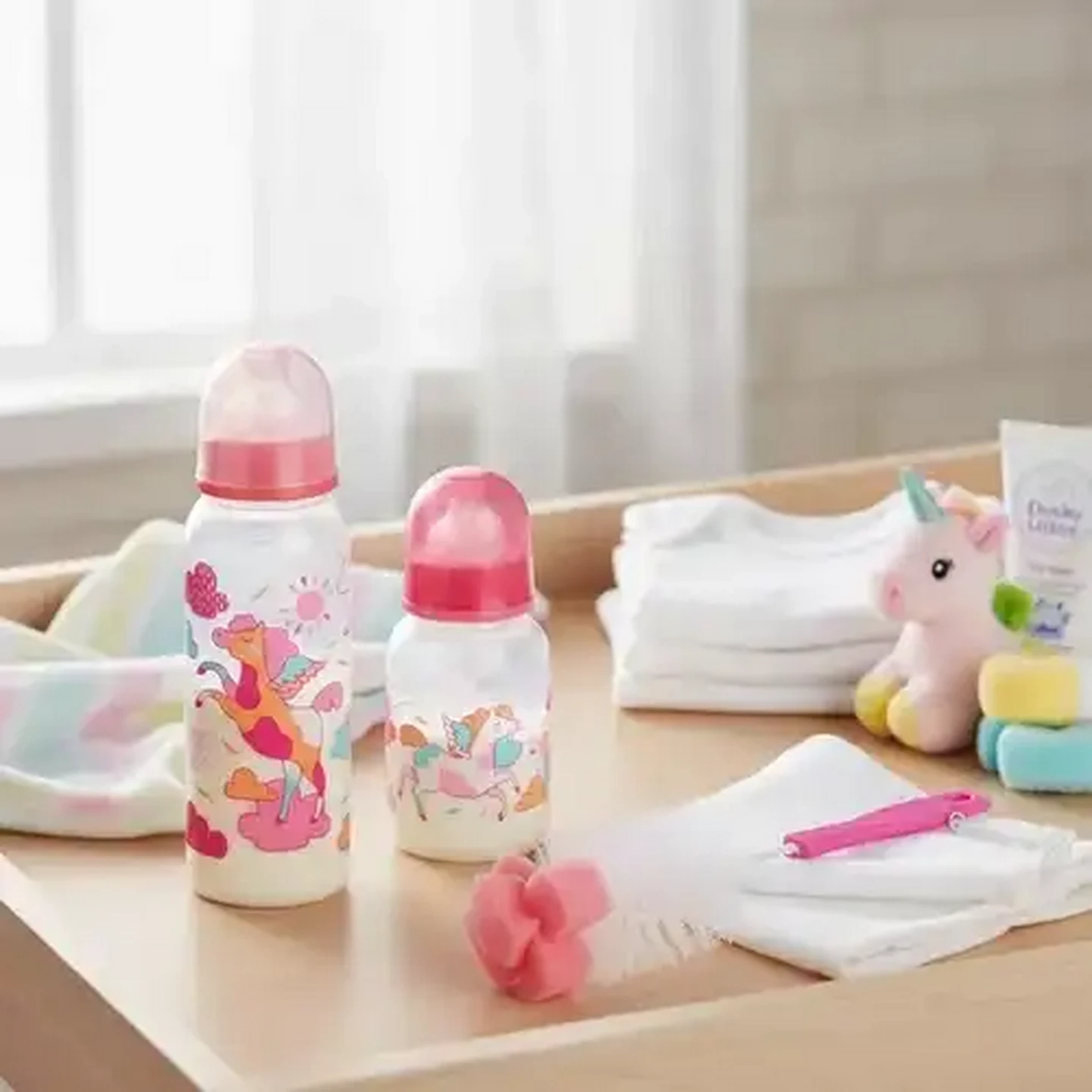 Image of Jolly Tots Bottles with Brush Value Pack 3 Piece
