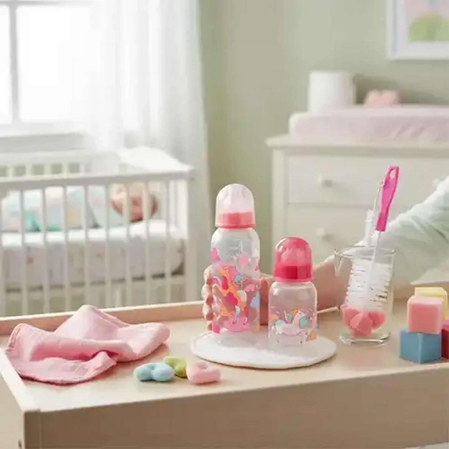 Image of Jolly Tots Bottles with Brush Value Pack 3 Piece