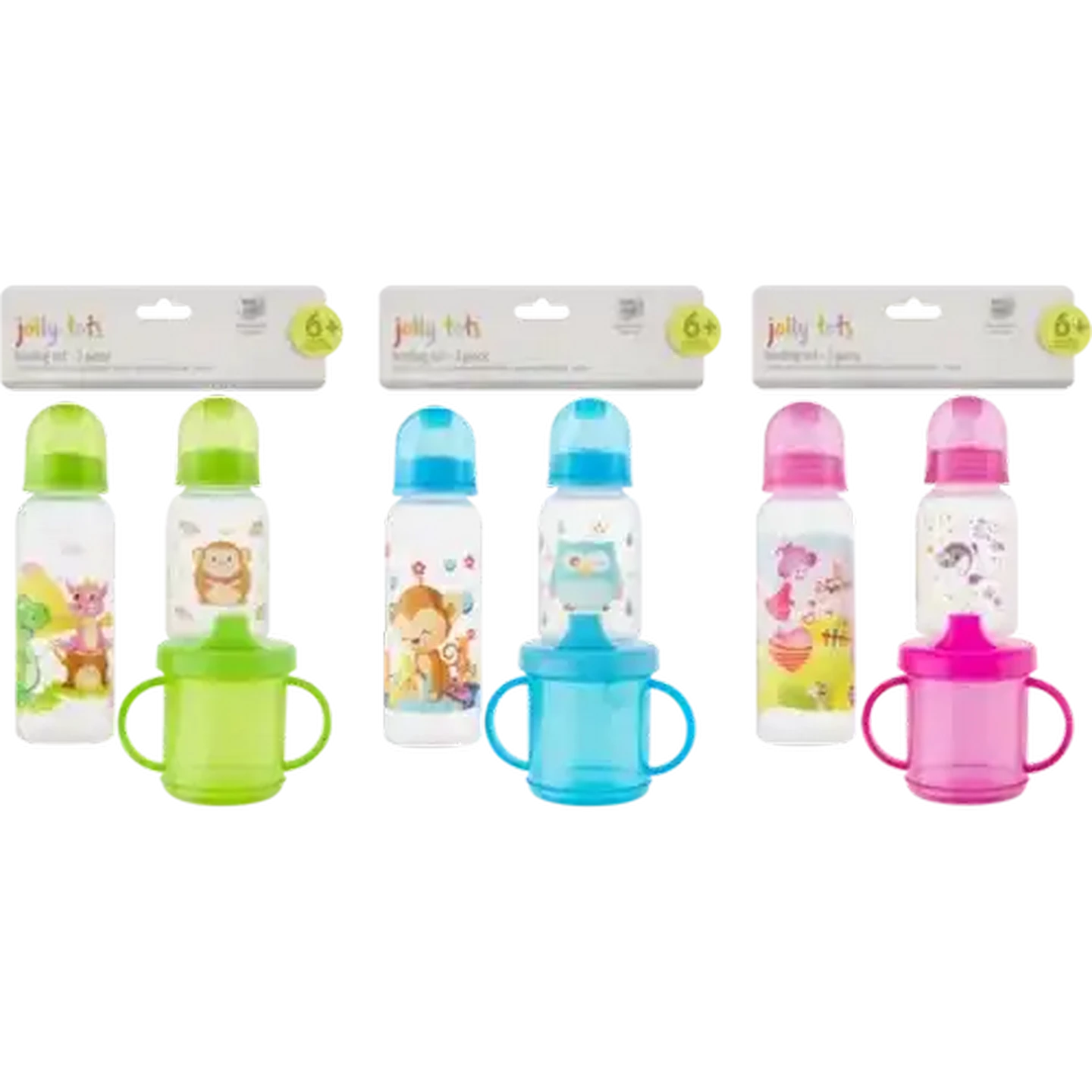 Image of Jolly Tots Bottle & Cup Value Pack 6 Months (Colour May Vary)