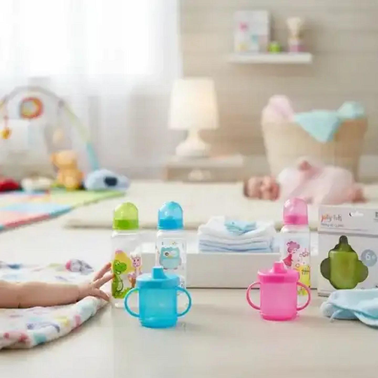 Image of Jolly Tots Bottle & Cup Value Pack 6 Months (Colour May Vary)