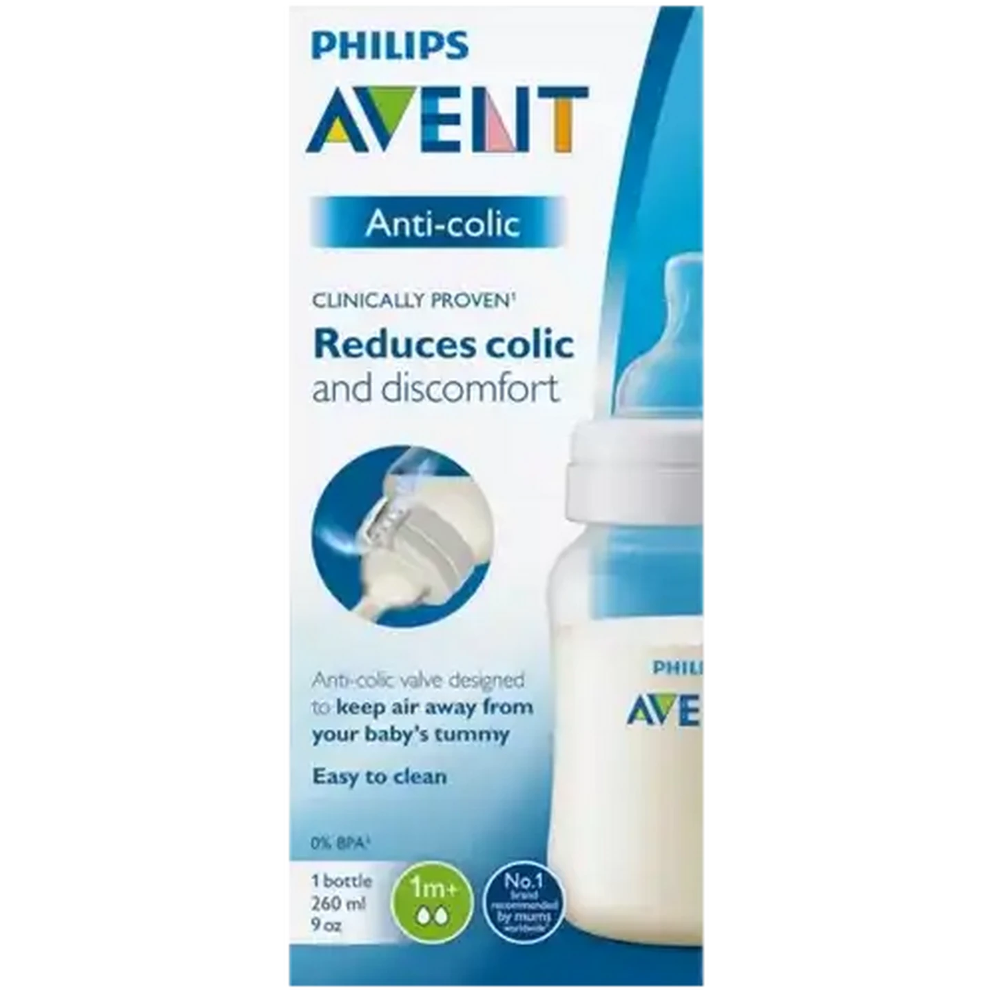 Image of Avent Anti-Colic Feeding Bottle 260ml