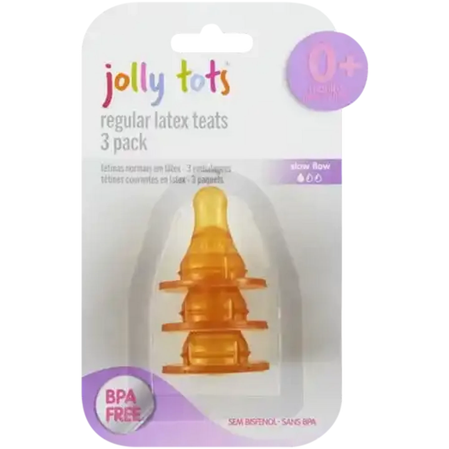 Image of Jolly Tots Regular Latex Teats 3-Pack