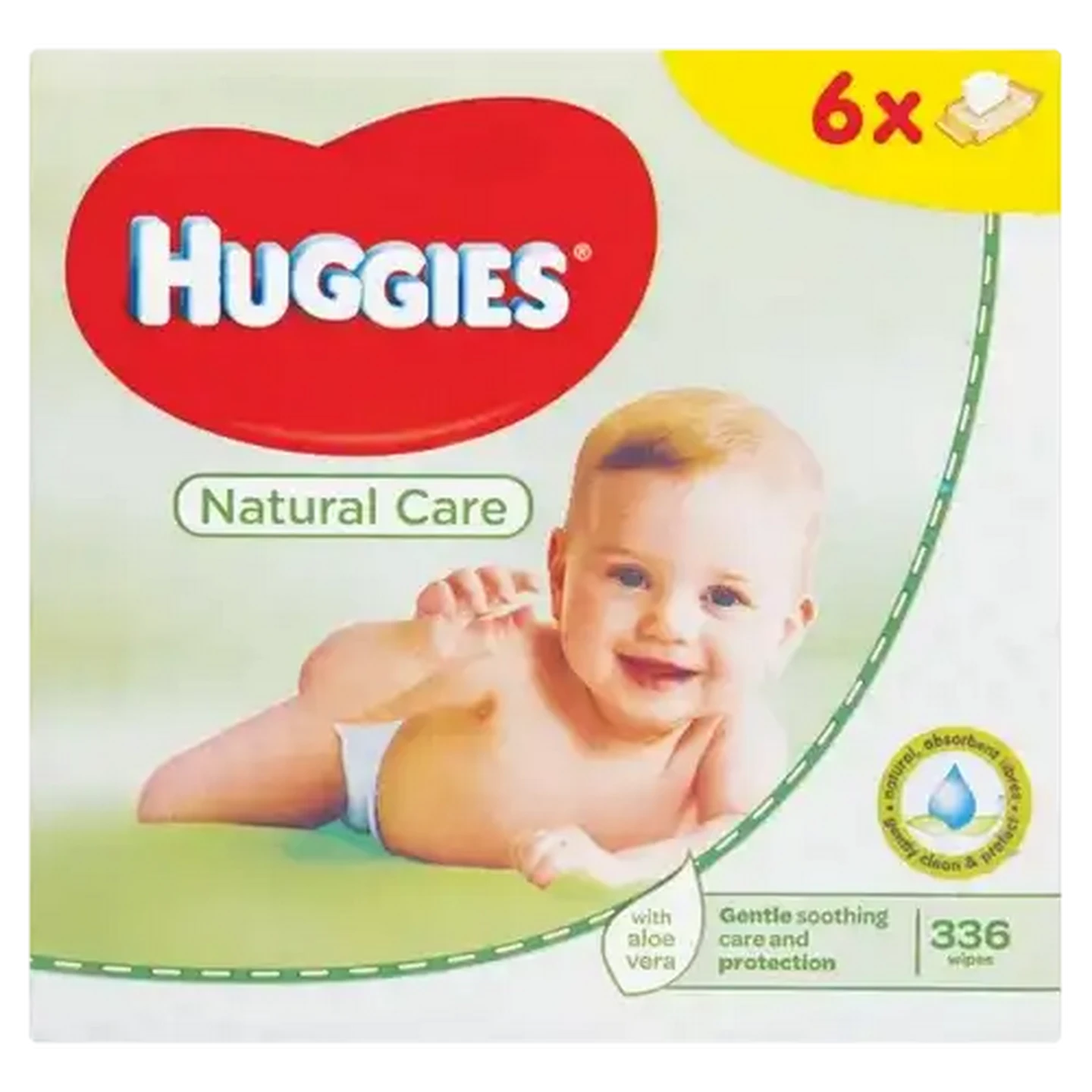 Image of Huggies Natural Care Baby Wipes 6 x 56 Pack