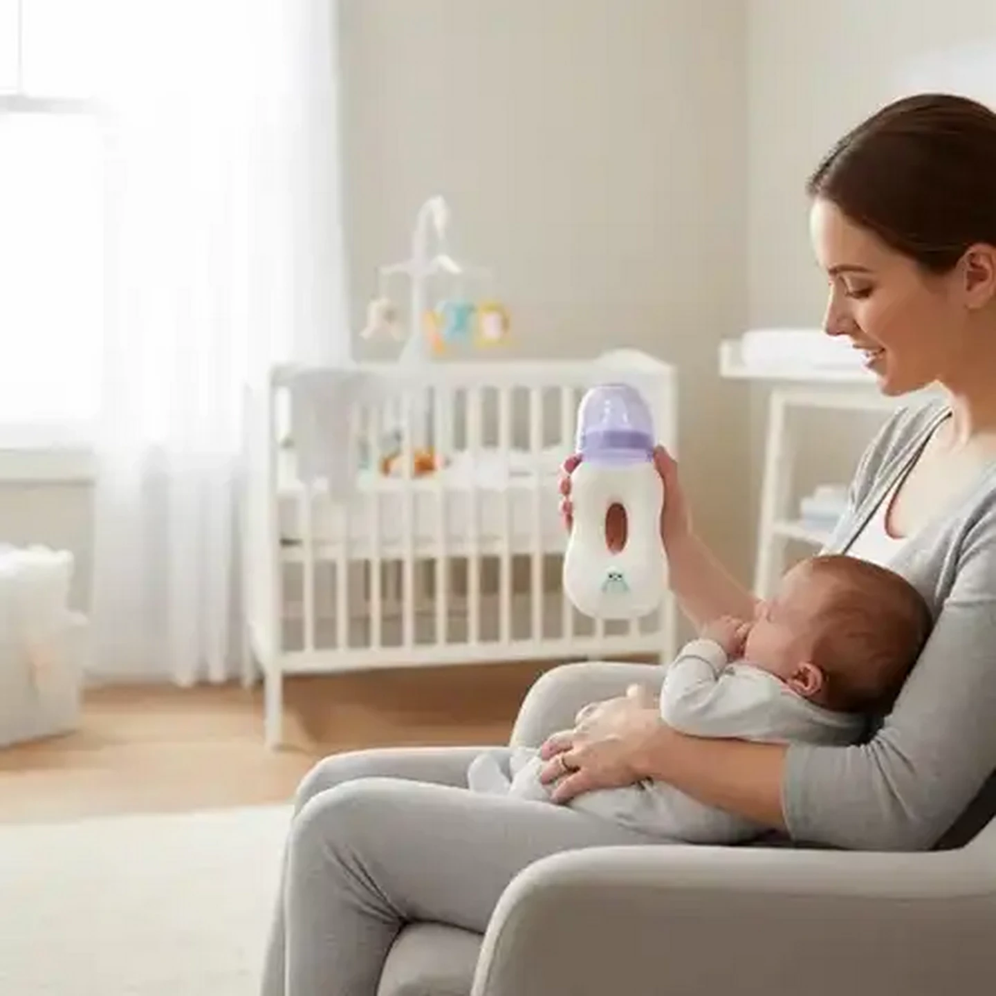 Image of Jolly Tots Easy Hold Feeding Bottle 125ml