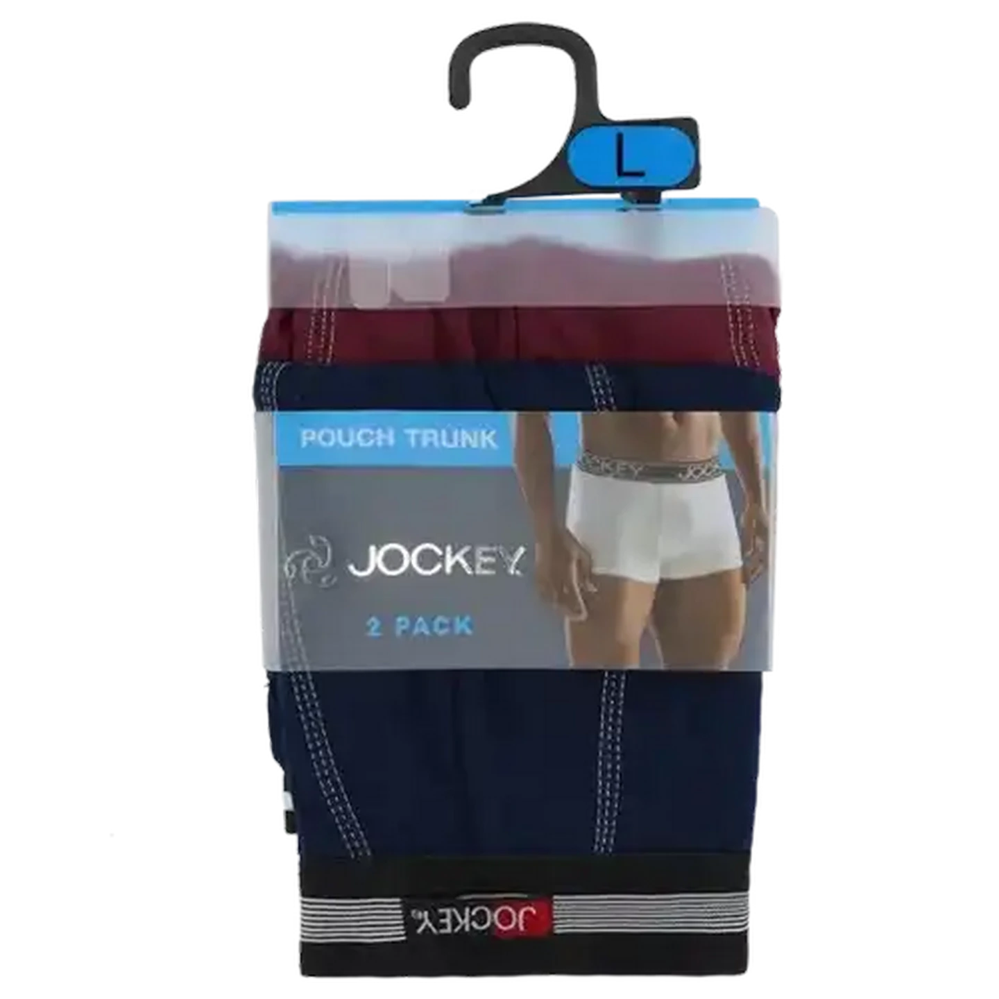 Image of Jockey Large Mens Assorted Classic Pouch Trunks 2 Pack