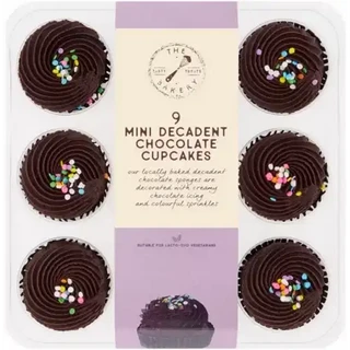 The Bakery Mini Decadent Chocolate Cupcakes 9 Pack