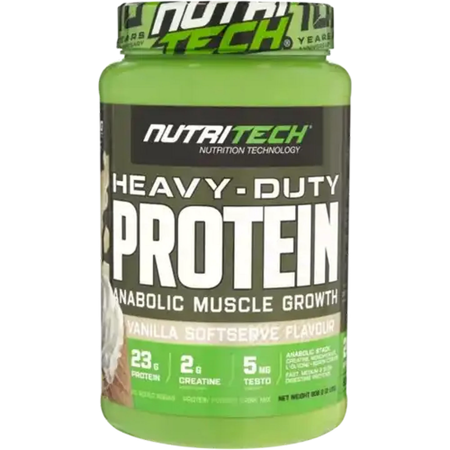 Image of NutriTech Vanilla Softserve Flavour Heavy-Duty Protein Powder 908g