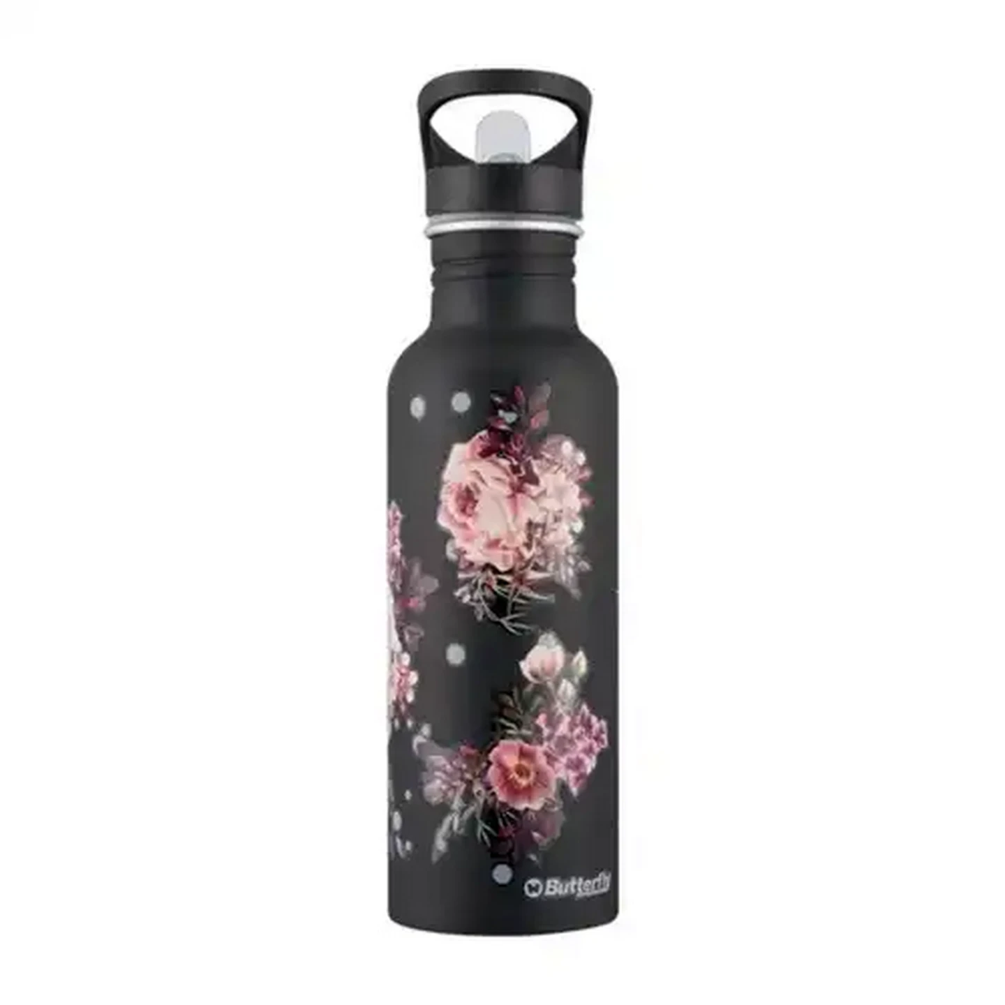 Image of Butterfly Floral Aluminium Water Bottle 750ml (Colour May Vary)