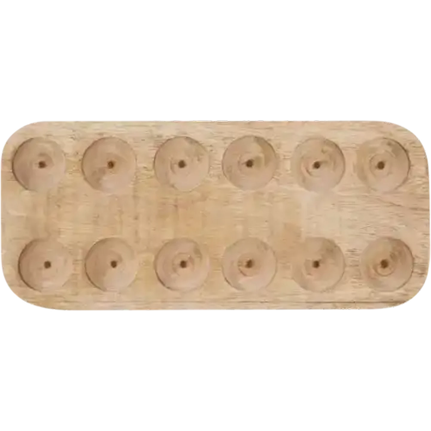Image of Mango Wood 12 Cup Egg Holder