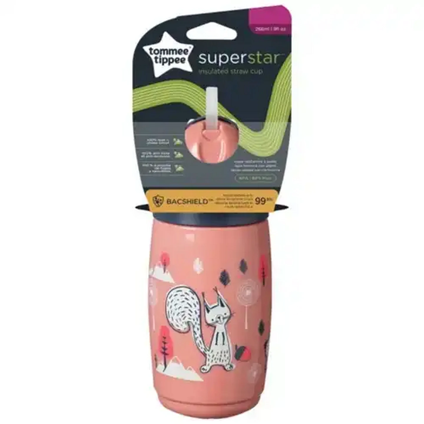 Image of Tommee Tippee Insulated Straw Cup 266ml