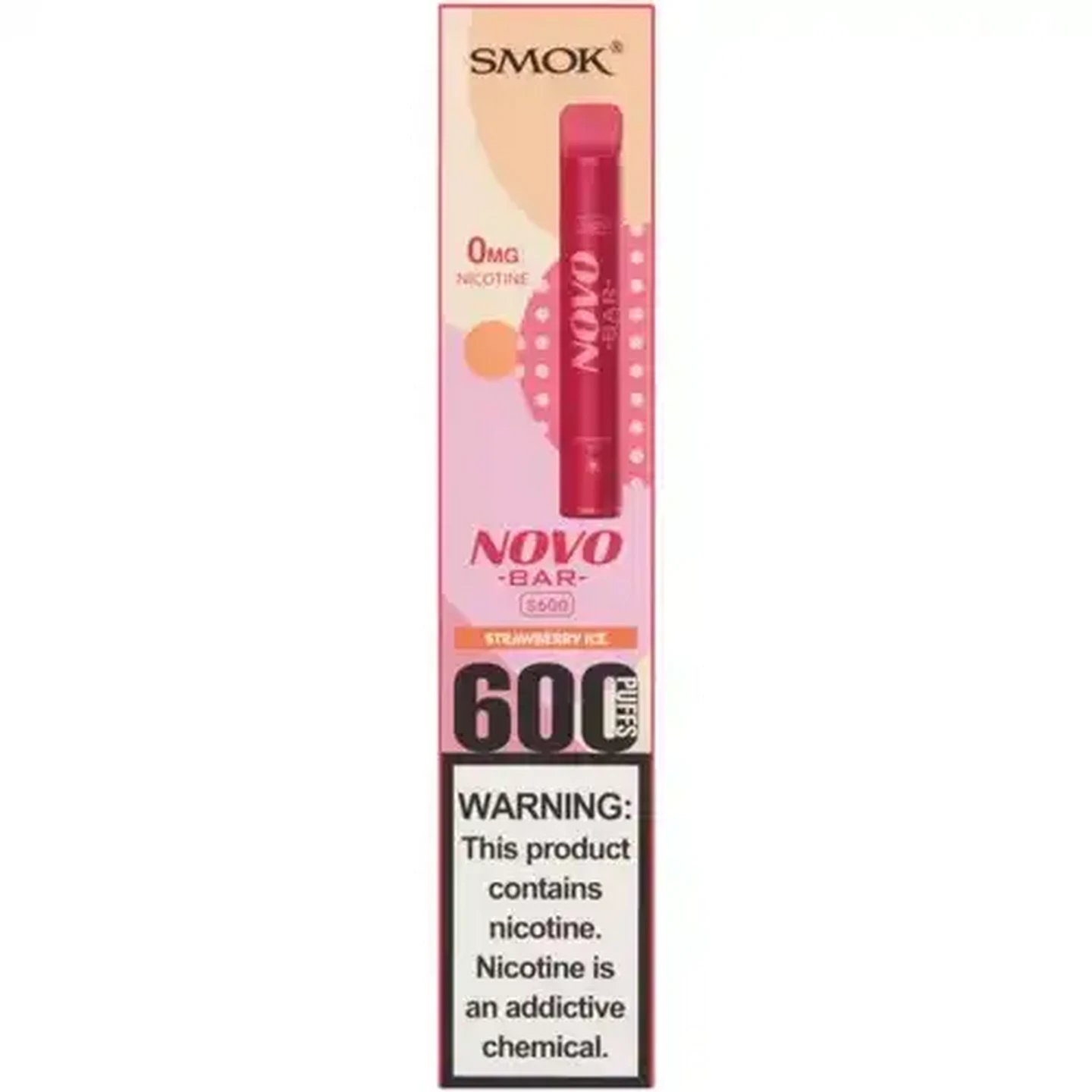 Checkers Sixty60 | SMOK Novo Bar 0% Nicotine Red Strawberry Ice S600 Disposable  Vape (Non-Refundable. Non-Returnable.)
