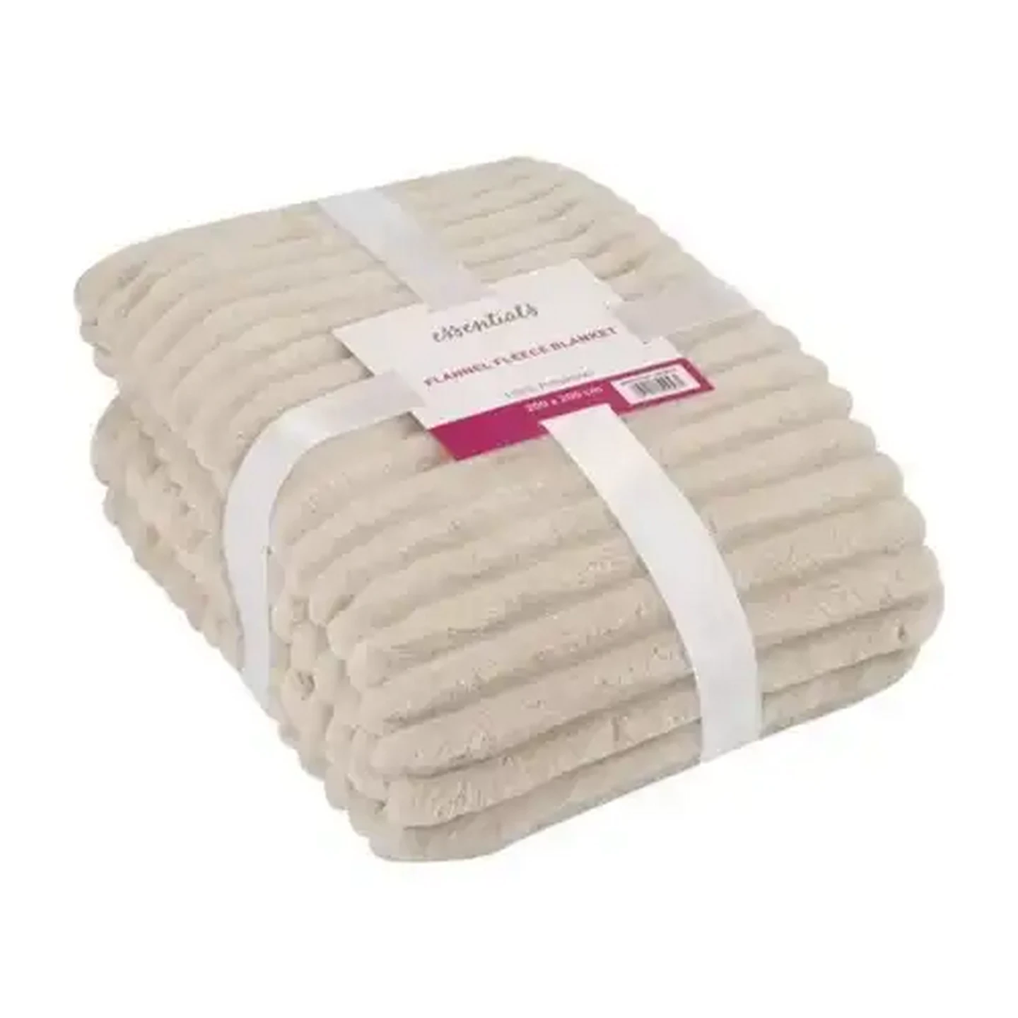 Image of Essentials Flannel Fleece Blanket 200 x 200cm (Colour May Vary)