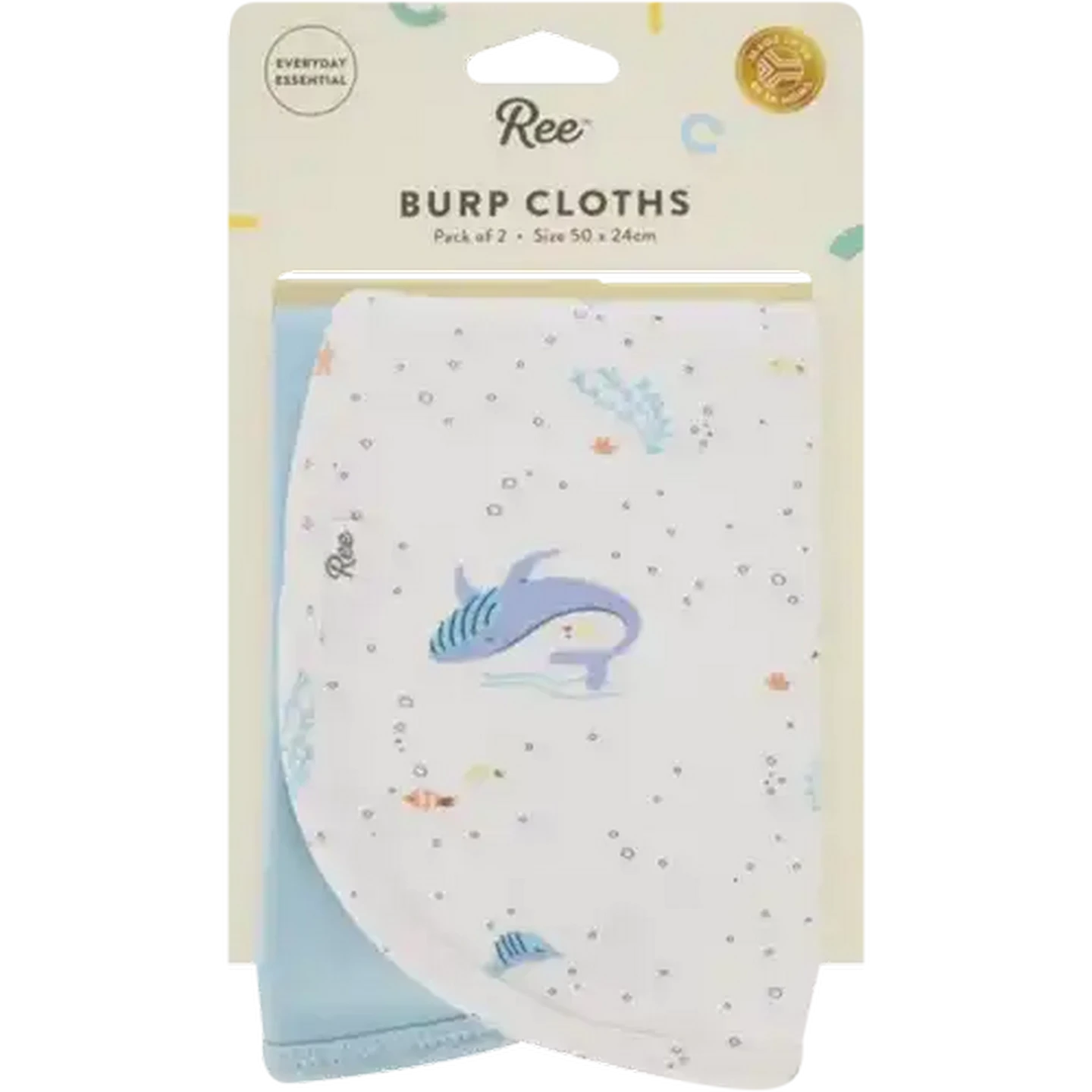 Image of Ree Blue Burp Cloths 2 Pack