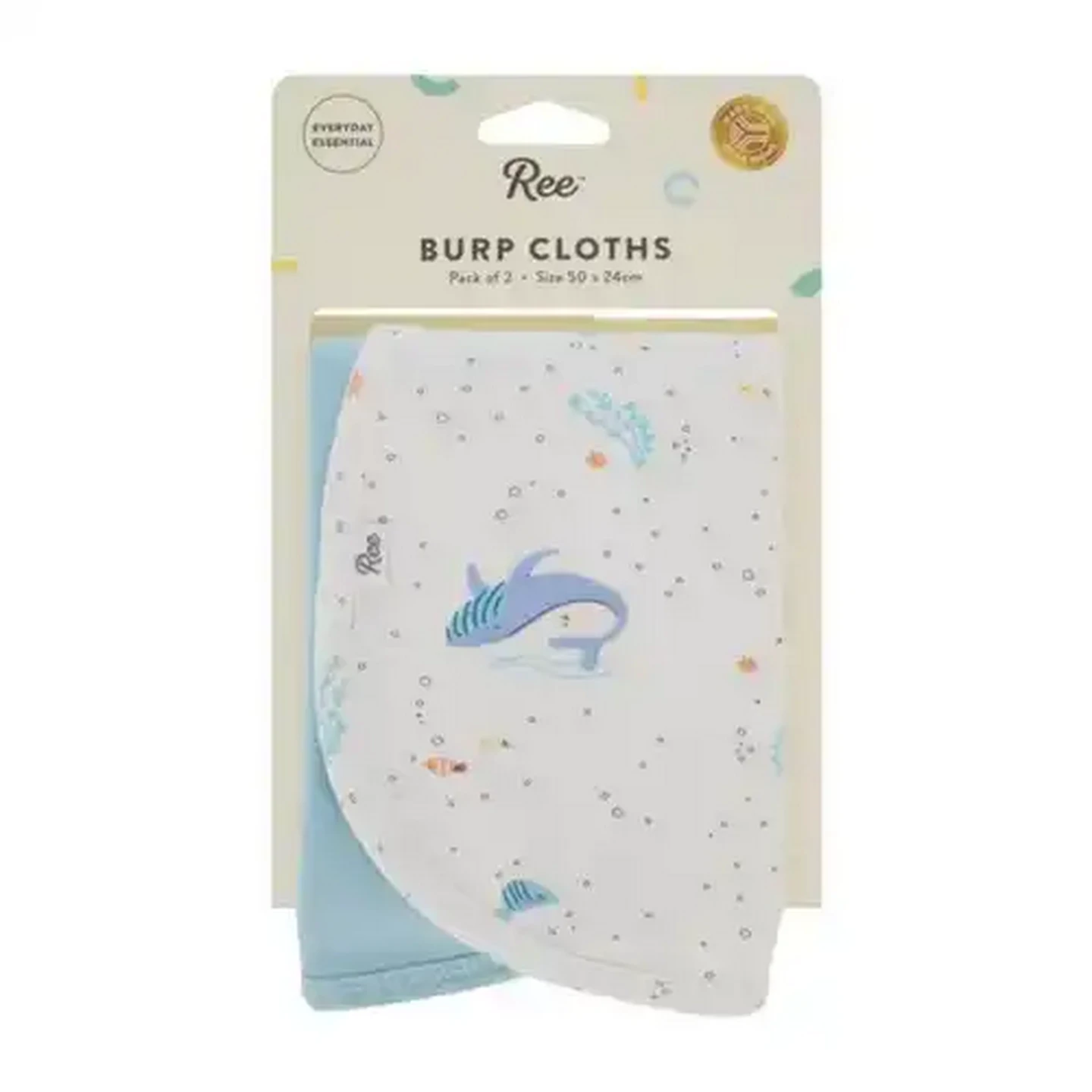 Image of Ree Blue Burp Cloths 2 Pack