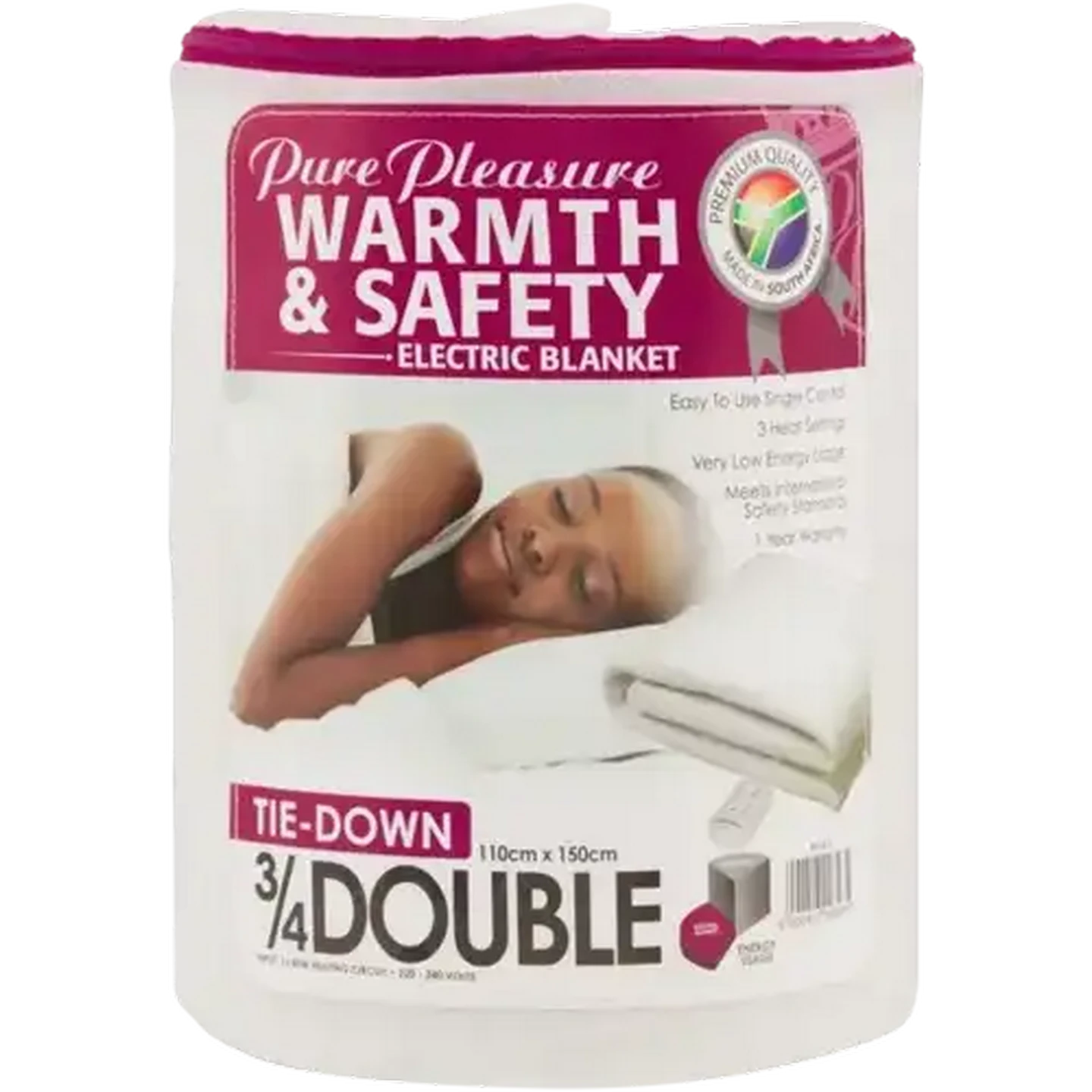 Checkers Sixty60 | Pure Pleasure 3/4 Double Tie-Down Electric Blanket