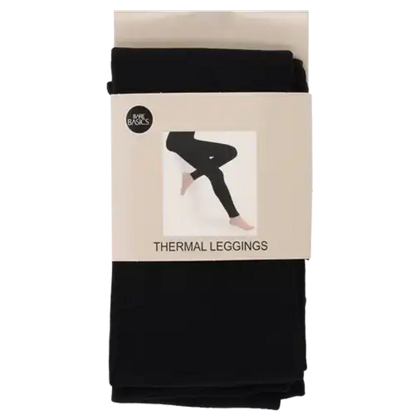 Image of Bare Basics Ladies Black Medium/Large Thermal Leggings
